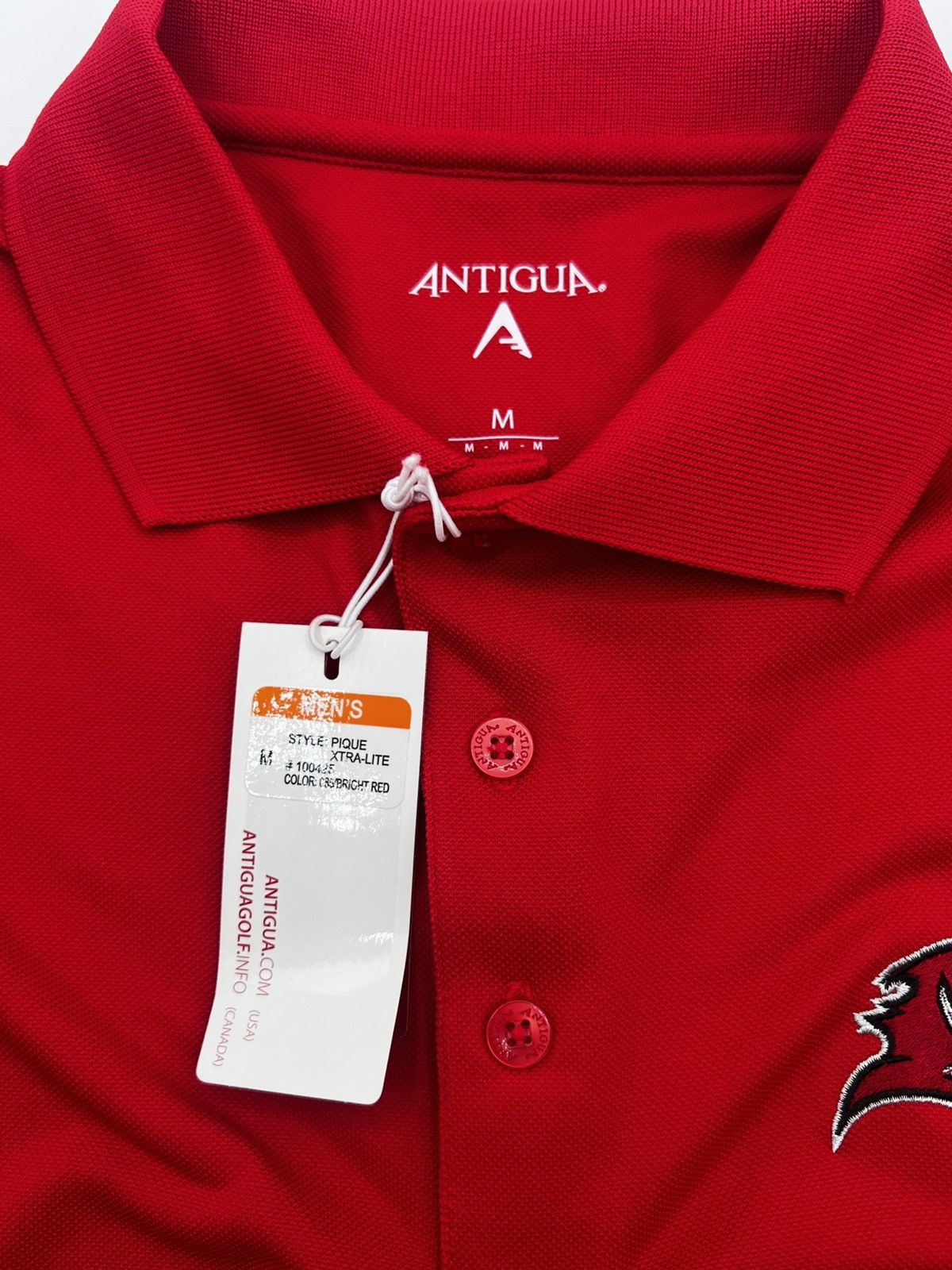 Antigua Antigua Men’s Tampa Bay Buccaneers NFL Red Polo Extra Light Size US M / EU 48-50 / 2 - 3 Thumbnail