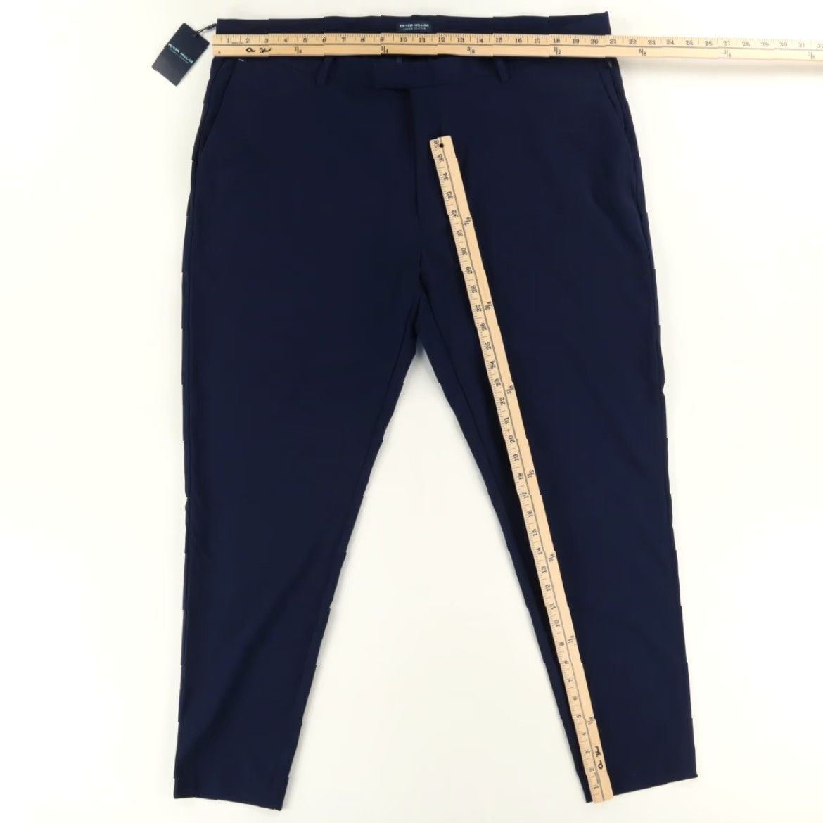 Peter Millar Peter Millar Blade Performance Ankle Trouser Navy Blue Men 42 Chino Pants Regular Adult Mens Nylon Woven Solid 21% Stretch Inseam 30in 30 Size US 42 / EU 58 - 3 Thumbnail