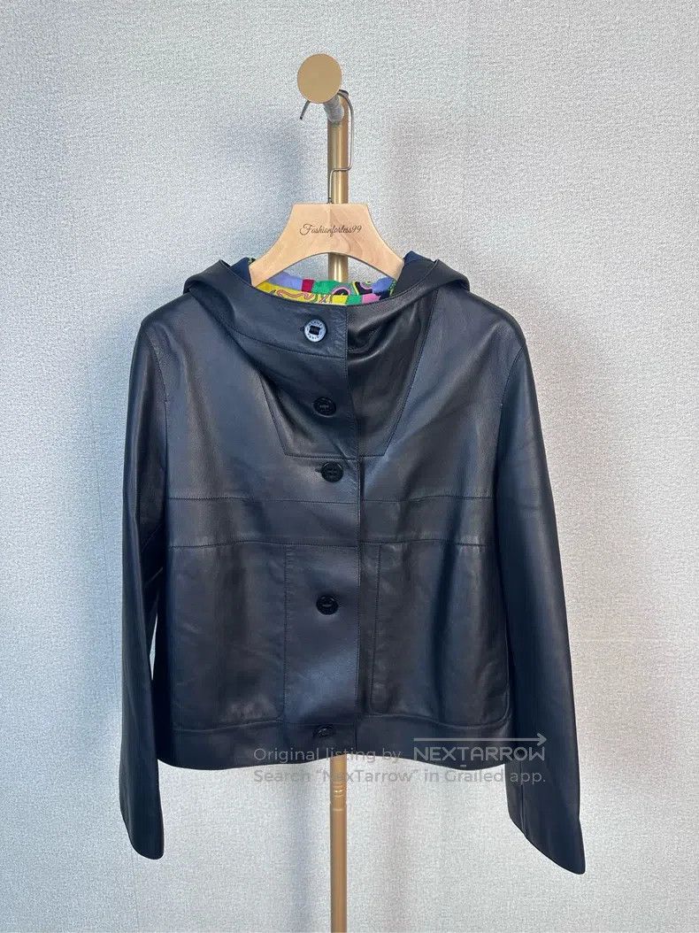 Hermes Hermes Lightweight Black Leather Jacket Size XXS / US 00 / IT 34 - 1 Thumbnail