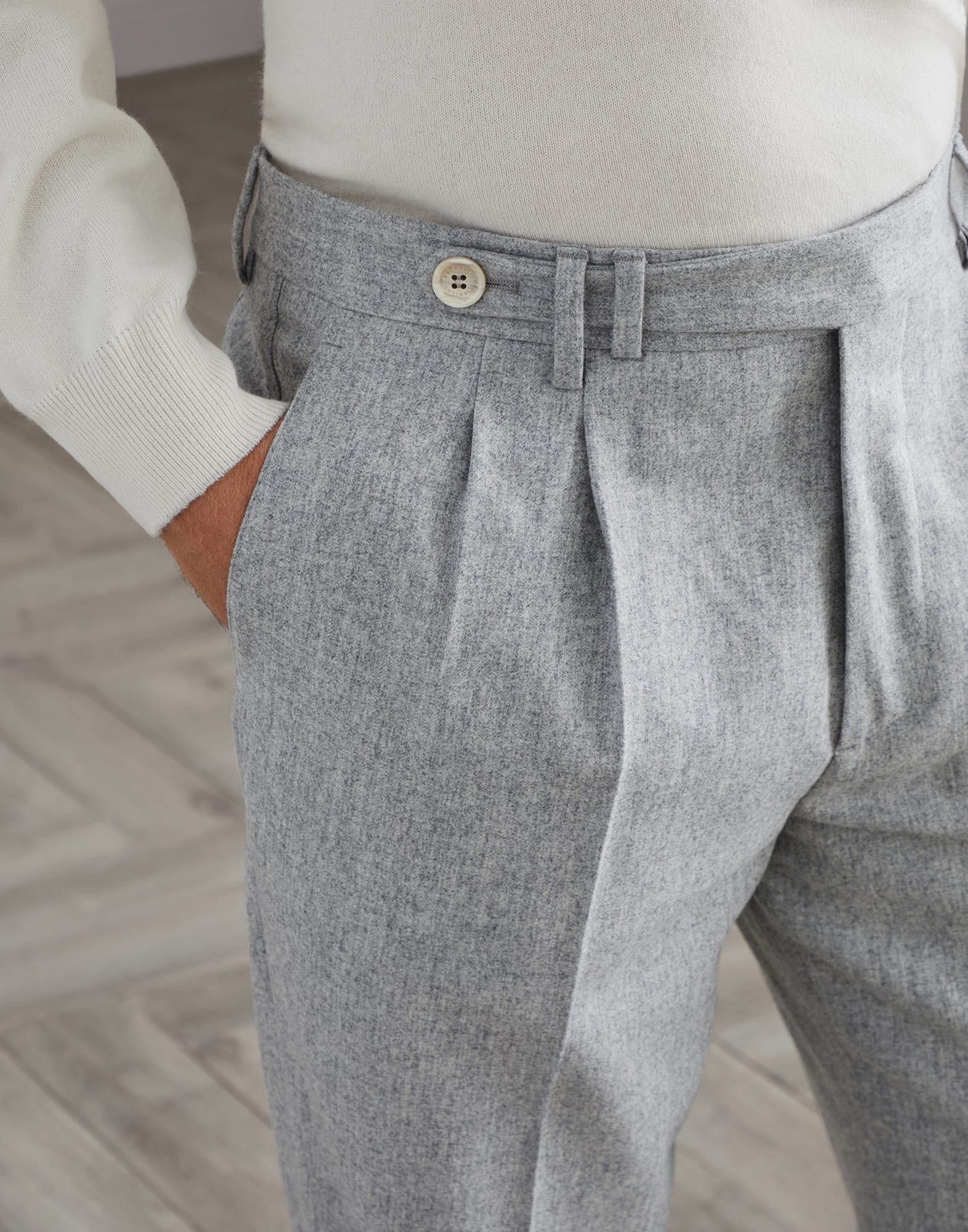 Brunello Cucinelli o1la1rc1a0925 Pants in Grey Size US 34 / EU 50 - 3 Thumbnail