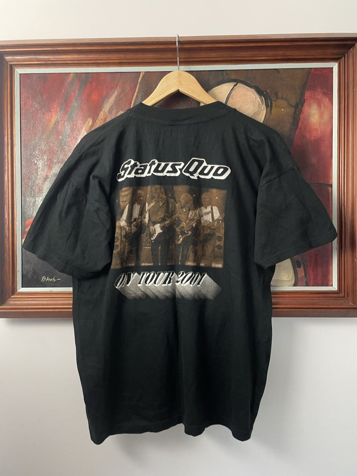 Band Tees Status Quo Old Time Rock And Roll Vintage Band Tee 2001 Y2k Size US L / EU 52-54 / 3 - 2 Thumbnail