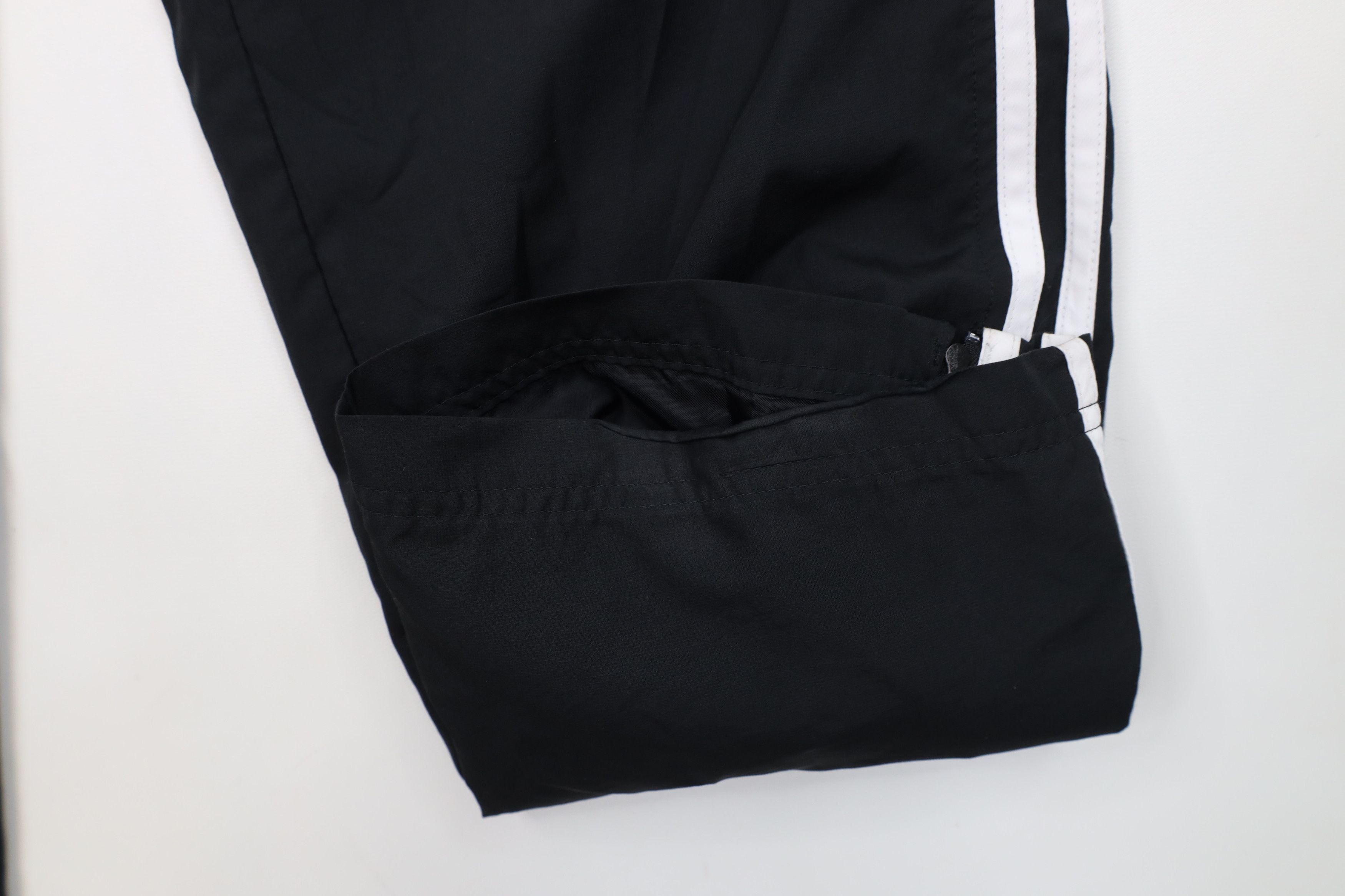 Adidas Vintage Y2K Adidas Striped Lined Windbreaker Pants Black Size 32" / US 10 / IT 46 - 5 Thumbnail