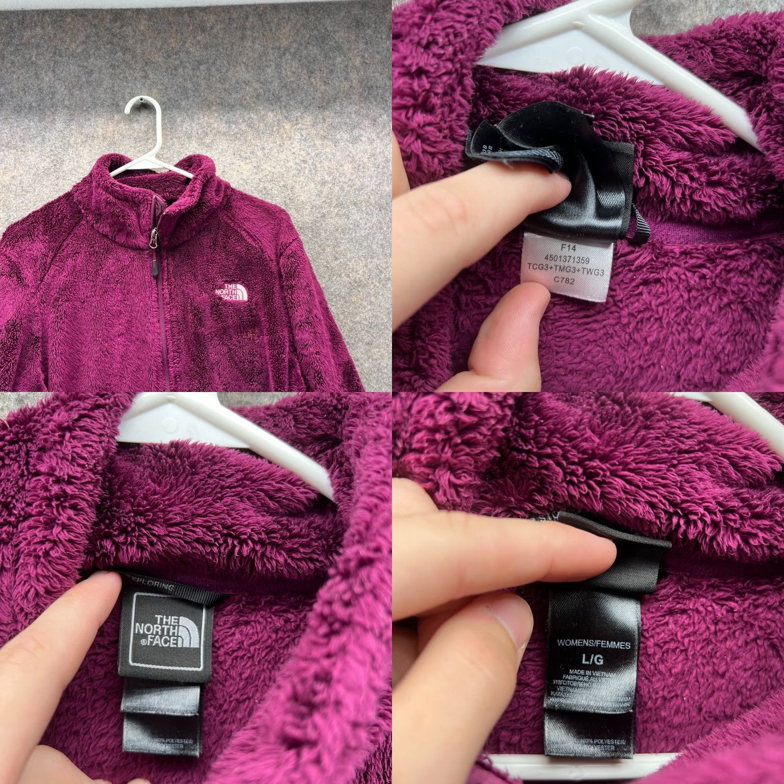 The North Face VINTAGE? No. The North Face Jacket Women Large Purple Full Zip Fleece Osito Cozy Sherpa Size L / US 10 / IT 46 - 8 Thumbnail