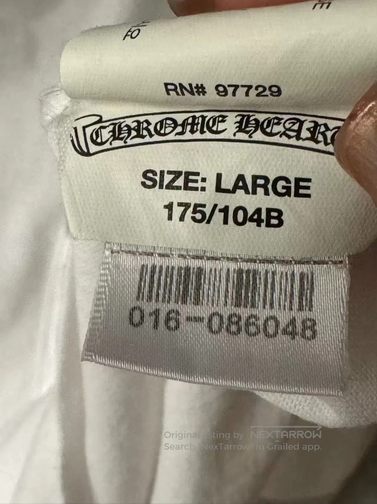 Chrome Hearts Chrome Hearts White Sanskrit Back Print Tee. Size US L / EU 52-54 / 3 - 4 Thumbnail