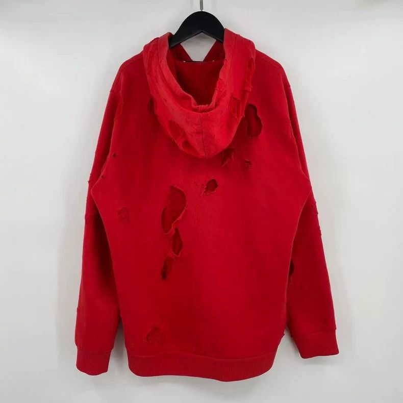 Givenchy Givenchy Red Big Destruction Hoodie Size US S / EU 44-46 / 1 - 2 Thumbnail