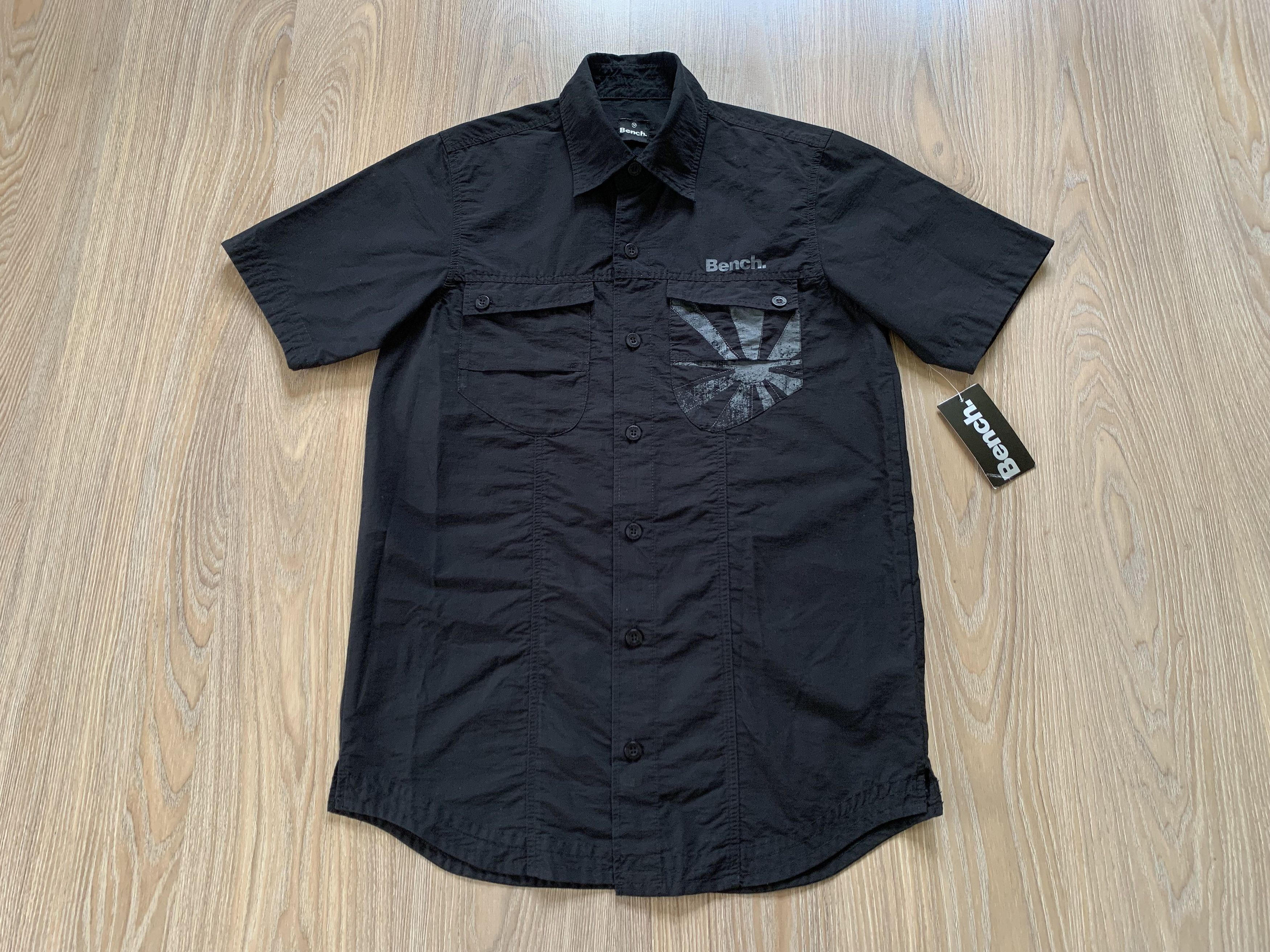 Bench Bench Black Cotton Short Sleeve Printed Shirt Size US M / EU 48-50 / 2 - 2 Thumbnail