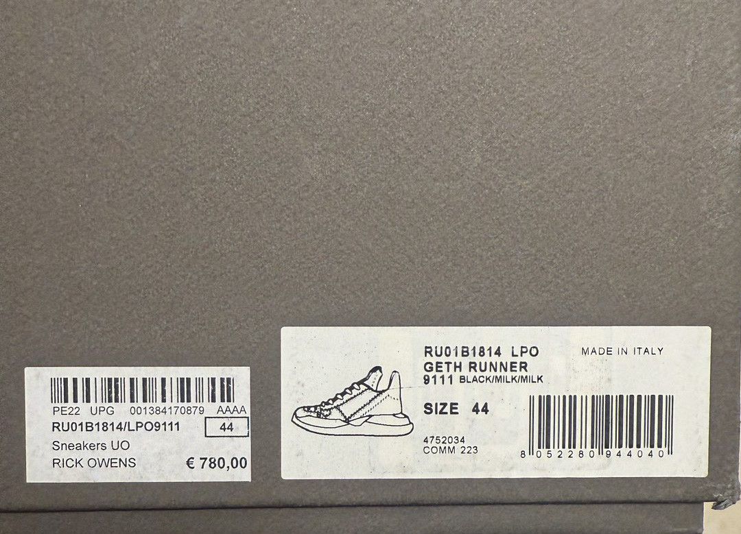 Rick Owens Rick Owens GETH Runner Size US 11 / EU 44 - 7 Thumbnail