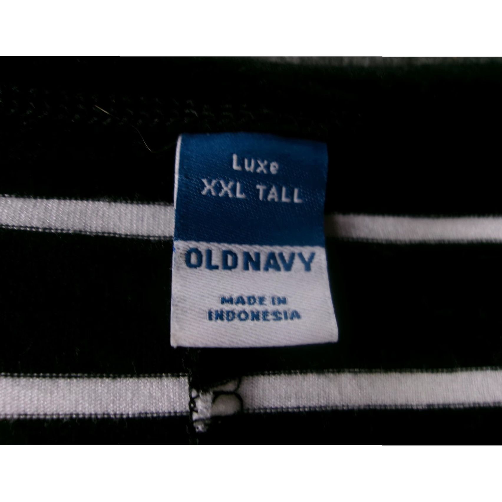 Old Navy VINTAGE Old Navy Womens T-Shirt Adult XXL Tall Black White Stripes V-Neck Short Sleeve Casual Summer Size XXL / US 16-18 / IT 52-54 - 6 Thumbnail