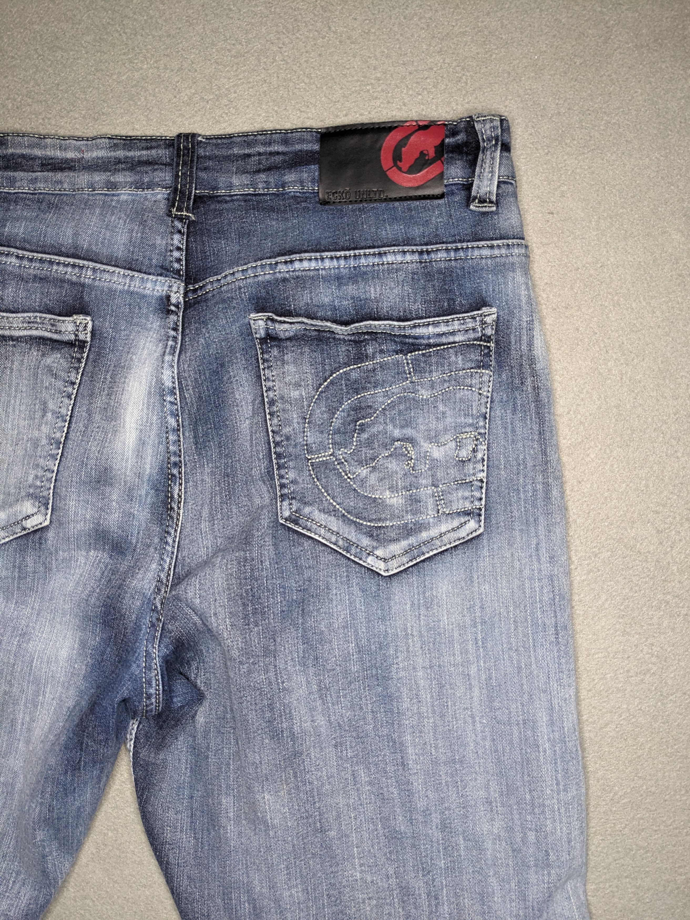 Ecko Unltd. VTG Ecko Unltd Y2K Jeans 34x32 Light Wash Wide Denim Logo Size US 34 / EU 50 - 1 Thumbnail