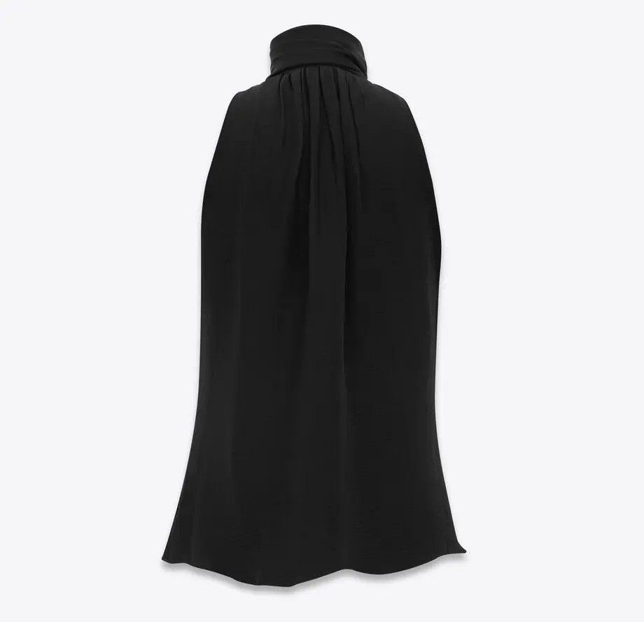 Saint Laurent Paris o1la1rc1a1225 780292 Lavallière-Neck Silk Muslin Tank Top Size US XL / EU 56 / 4 - 2 Thumbnail