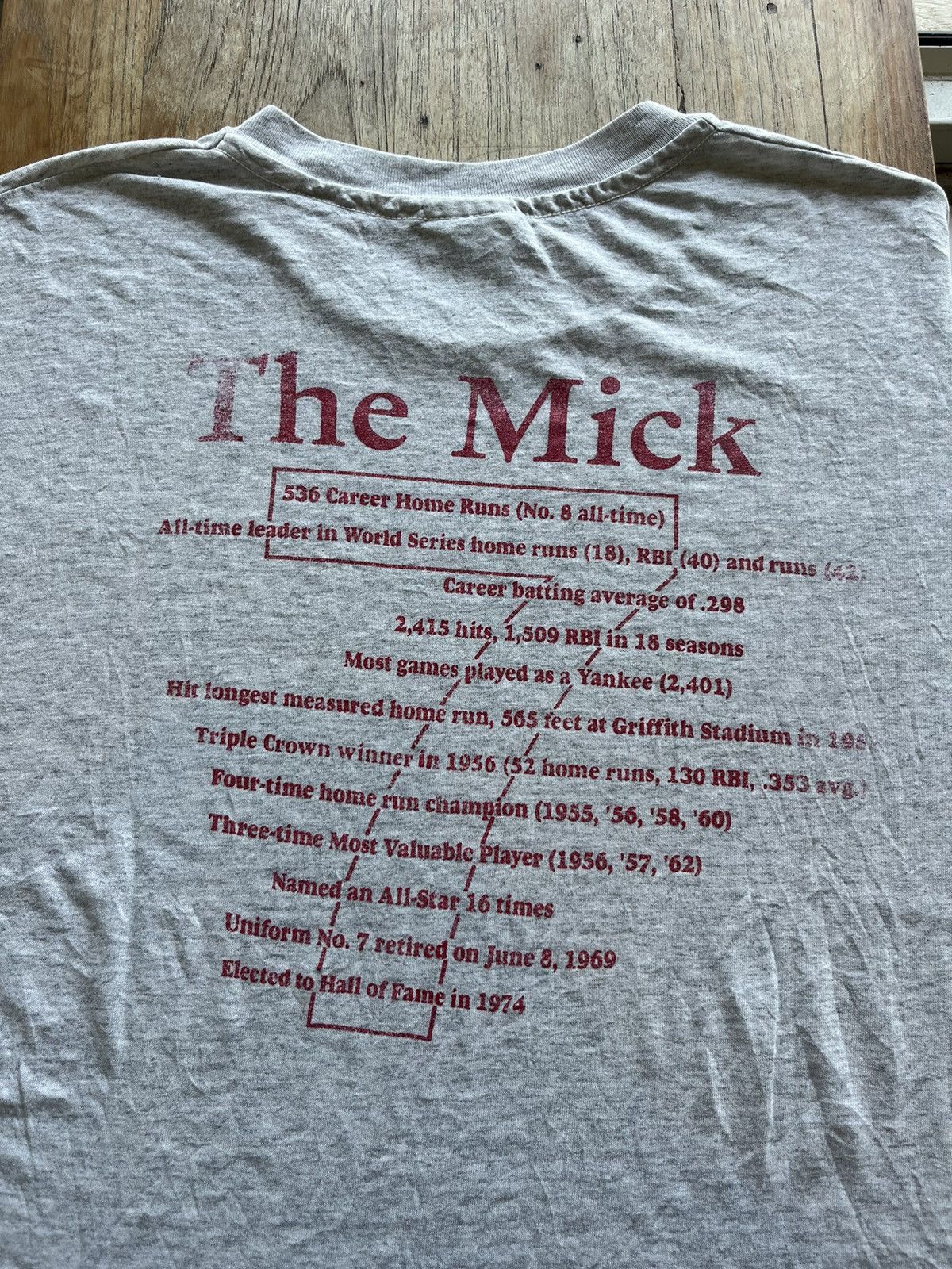 MLB × Vintage Vintage THE MICK (Mickey Mantle) A True Legend 90’ T-shirt Size US L / EU 52-54 / 3 - 8 Thumbnail