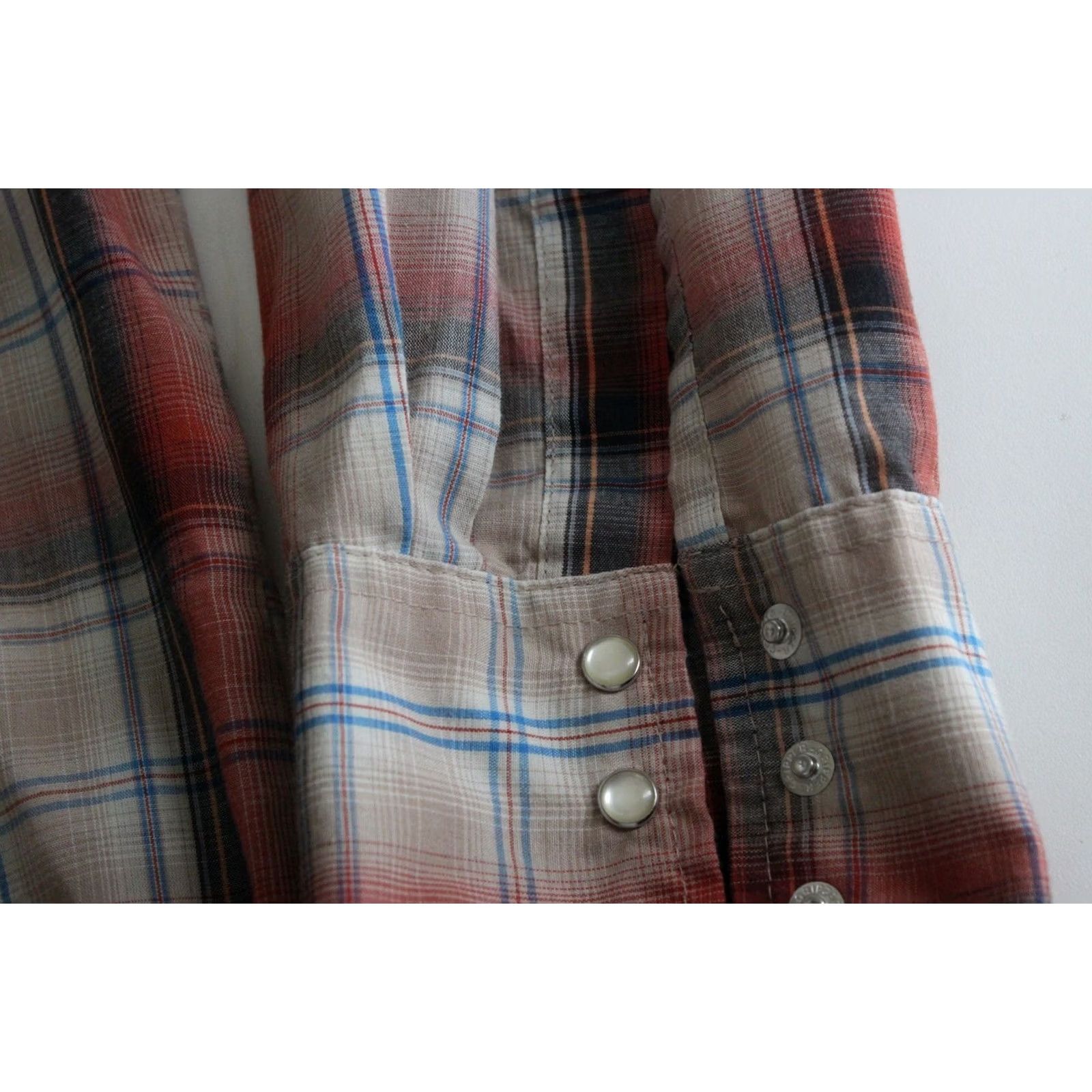 Wrangler Wrangler Western Pearl Snap SHIRT Large L Multicolor Long Sleeve Mens Dress Shirt Size US L / EU 52-54 / 3 - 2 Thumbnail