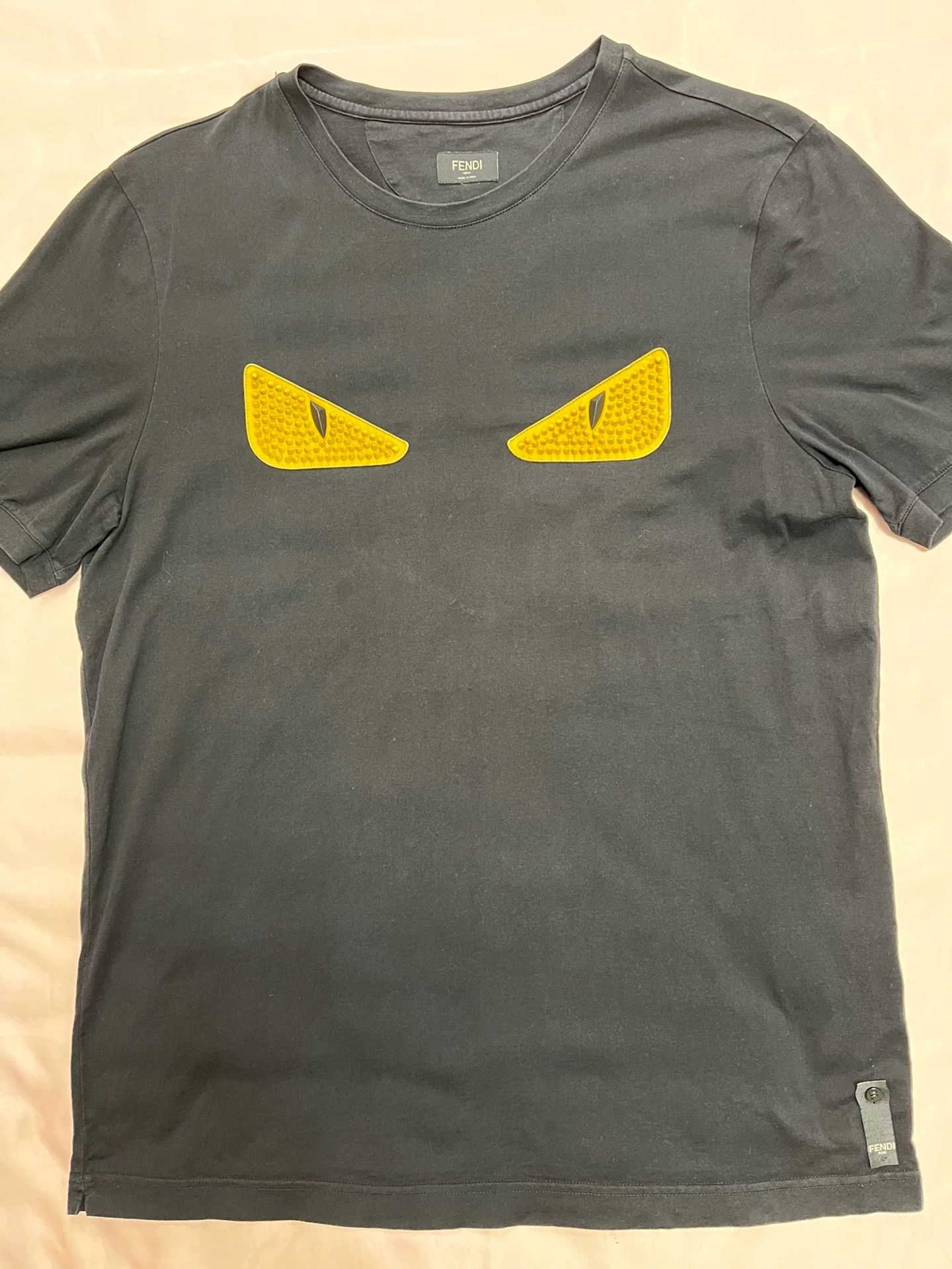Fendi Fendi Devil T-Shirt Black Men's 54 Size US L / EU 52-54 / 3 - 1 Thumbnail
