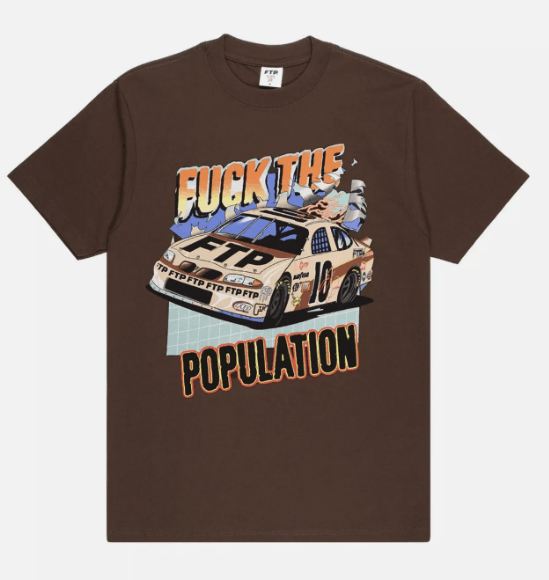 Fuck The Population FTP Fuckthepopulation 500 Racing Nascar T-Shirt Brown Medium Size US M / EU 48-50 / 2 - 1 Thumbnail