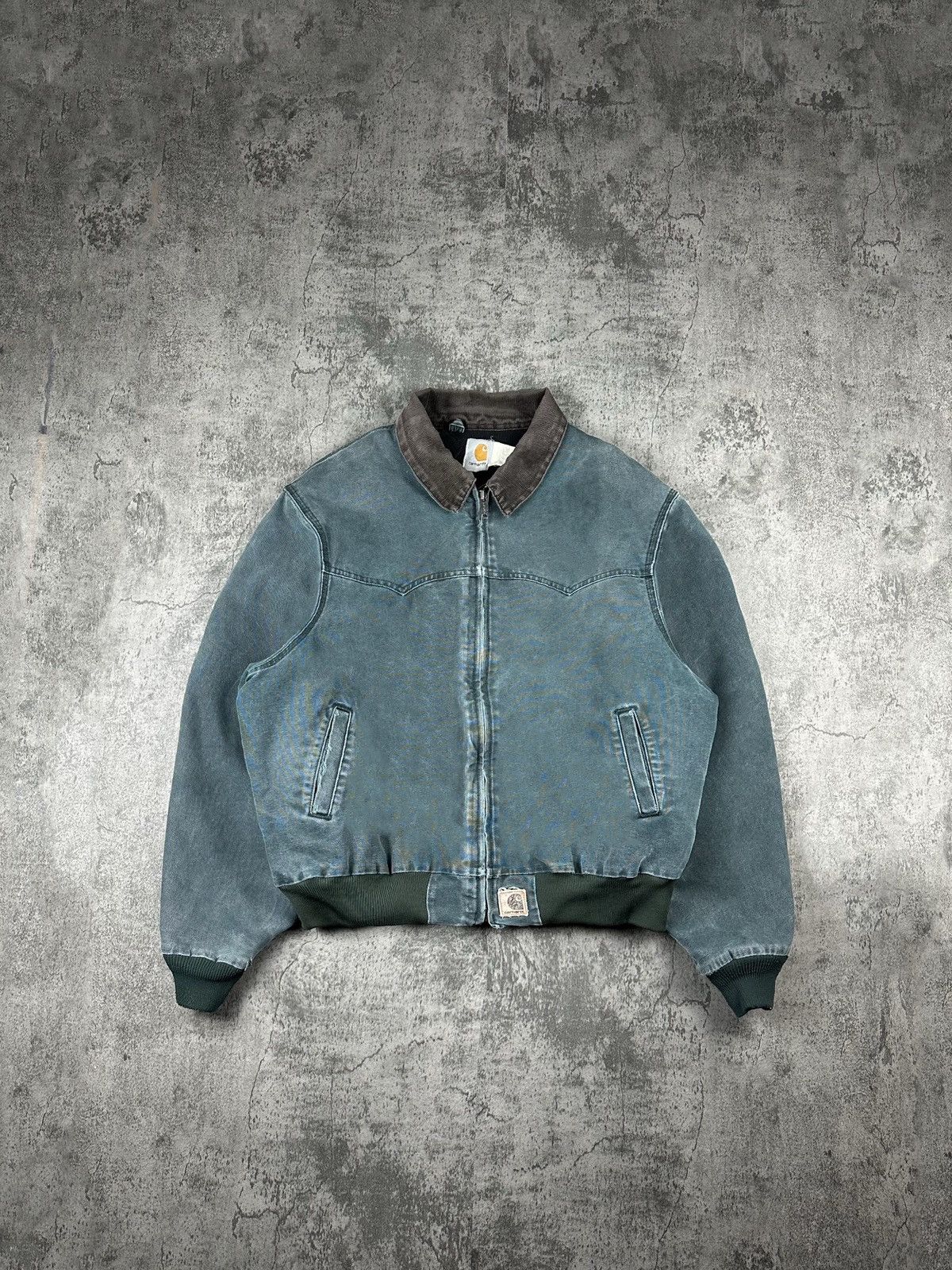 Image of Vitnage Grail Teal Carhartt Santa Fe Jacket, Men's (Size XL)