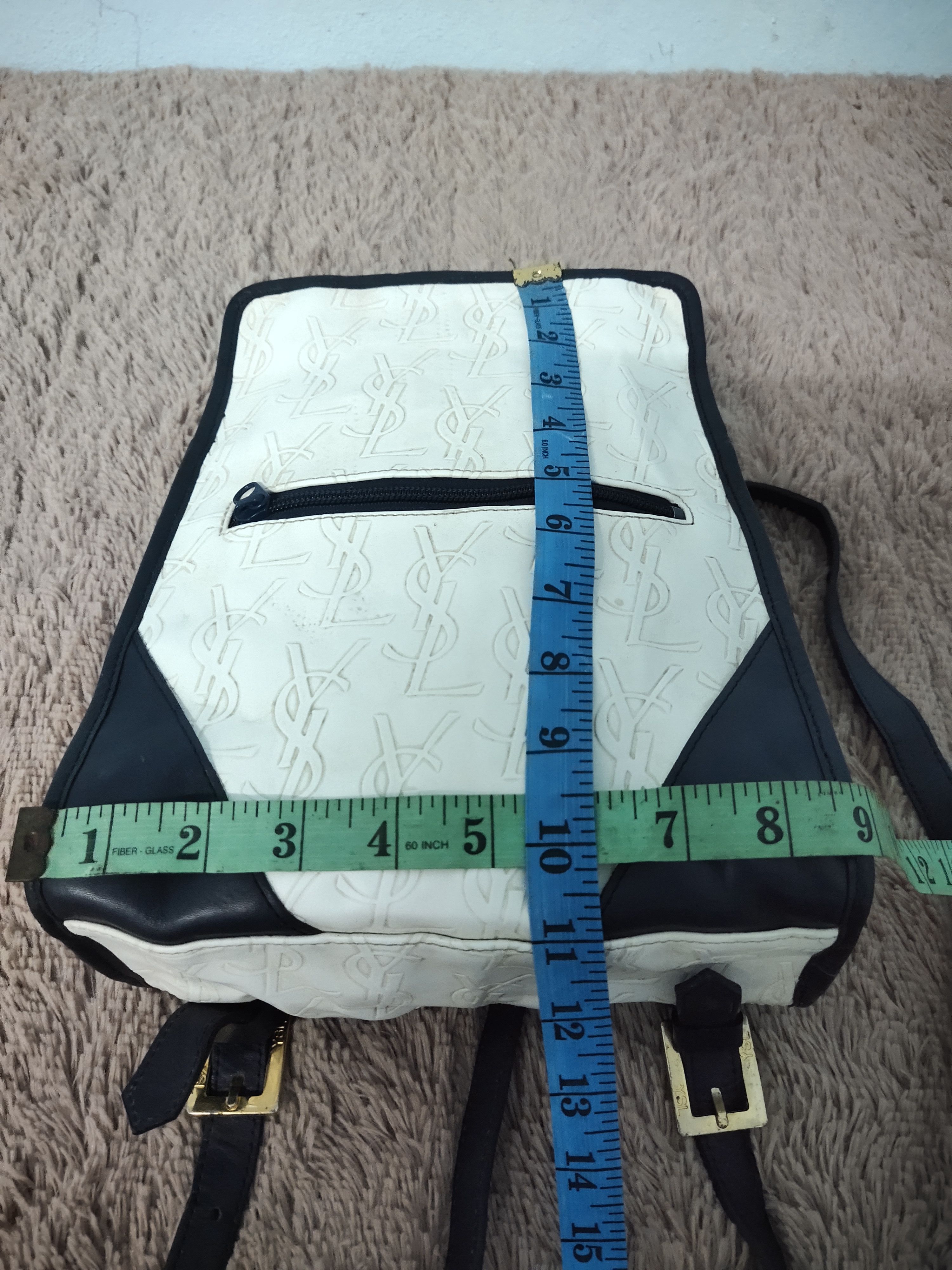 Vintage × Yves Saint Laurent Vintage Yves Saint Laurent Leather Bagpack Size ONE SIZE - 8 Thumbnail
