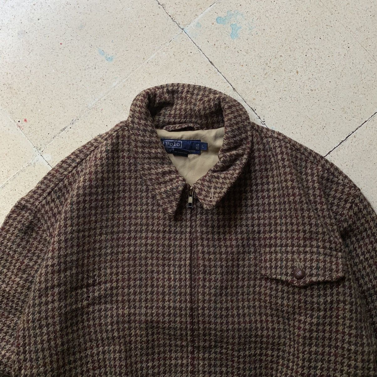 Polo Ralph Lauren Vtg 90s Polo Ralph Lauren Houndstooth Pattern Wool Knited Size US L / EU 52-54 / 3 - 2 Thumbnail
