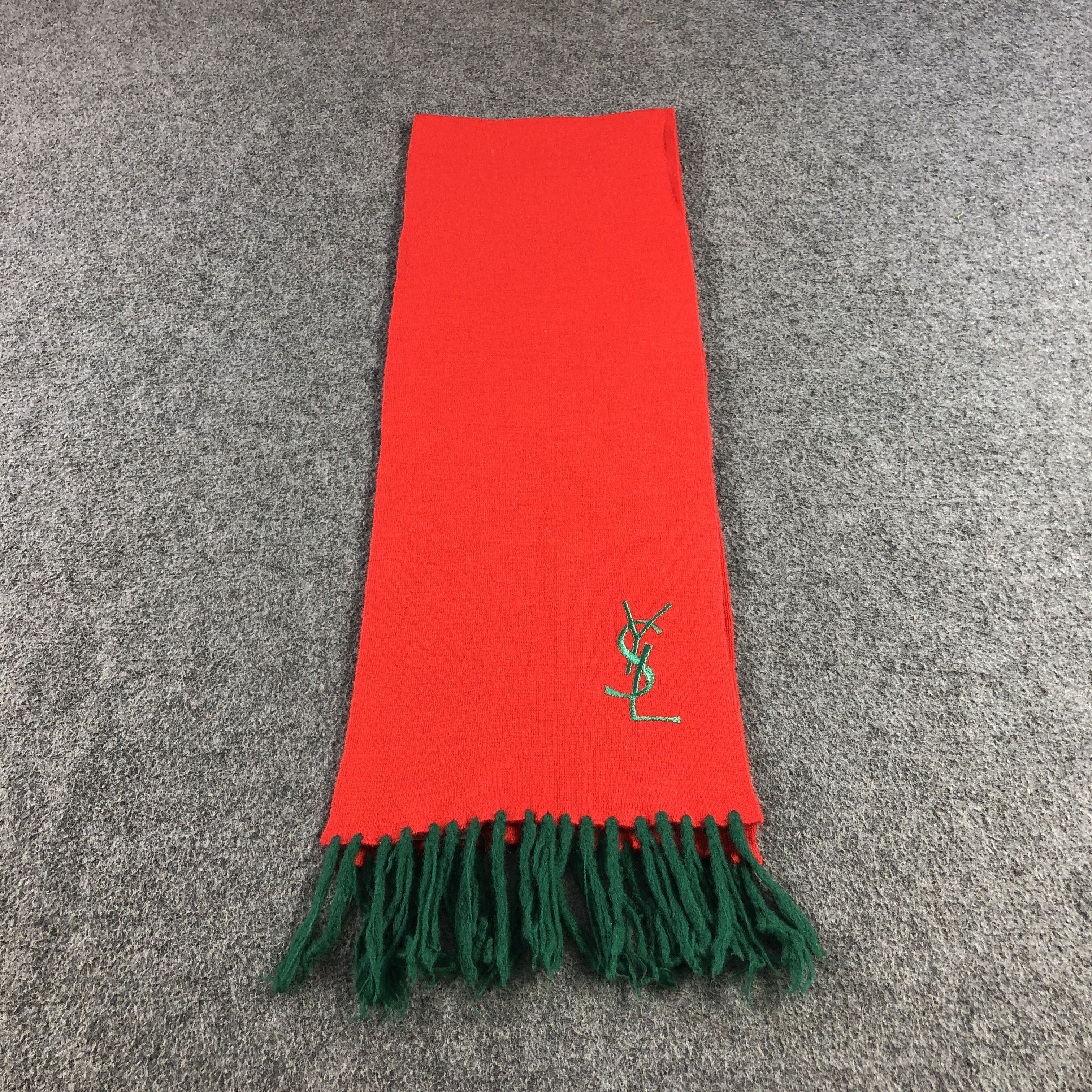 Yves Saint Laurent YSL Wool Scarf Muffler V2934 Size ONE SIZE - 2 Thumbnail