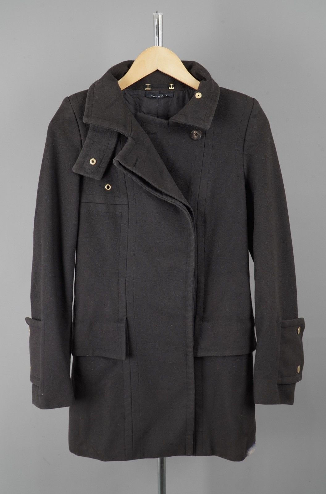 Gucci × Tom Ford Gucci - Tom ford - Archive AW03 Stand Collar Wing Wool Coat Size S / US 4 / IT 40 - 2 Thumbnail