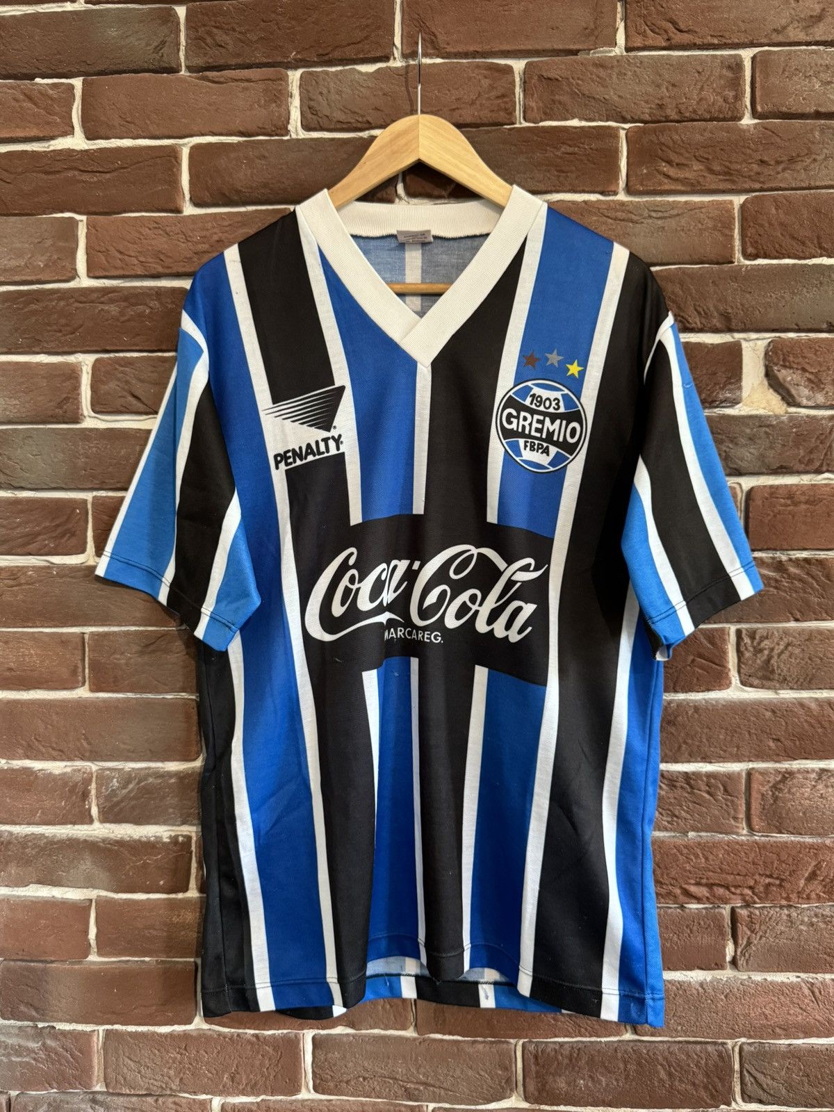 Penalty × Vintage Rare Vintage 1992/93 Gremio Home Football Soccer Jersey L Size US L / EU 52-54 / 3 - 1 Thumbnail