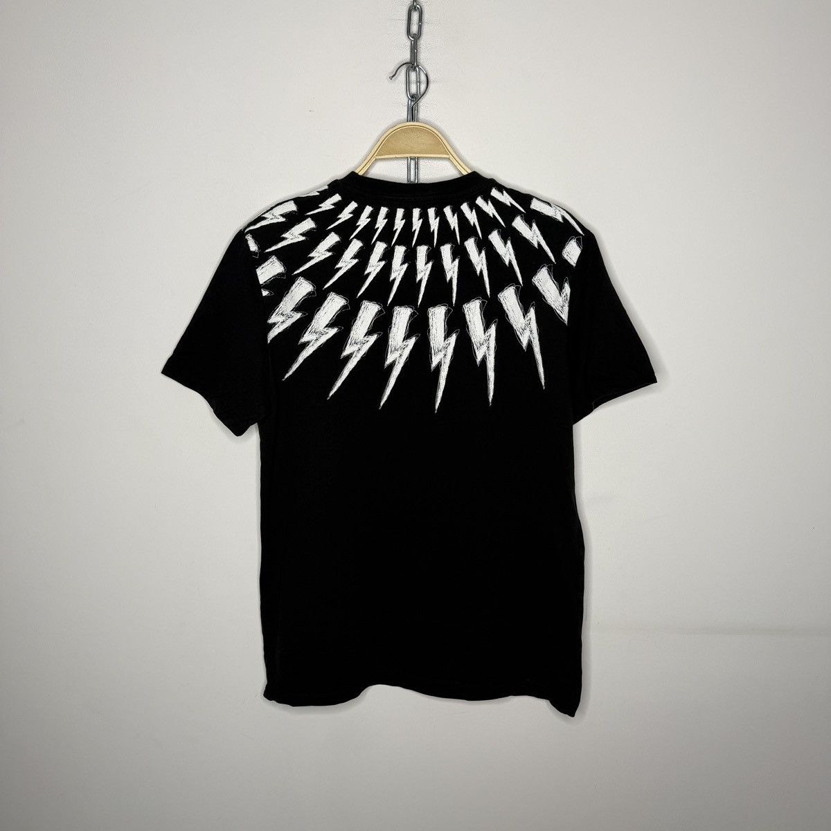 Neil Barrett RRP $246 Neil Barrett Fairisle Thunderbolt T-Shirt Size M Size US M / EU 48-50 / 2 - 5 Thumbnail