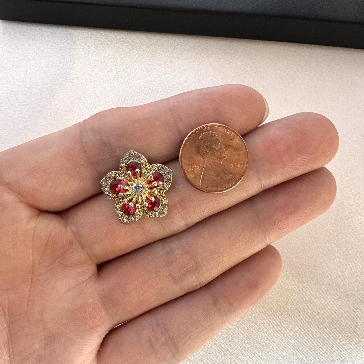 Designer CZ Flower Stud Earrings for Women Size ONE SIZE - 5 Thumbnail