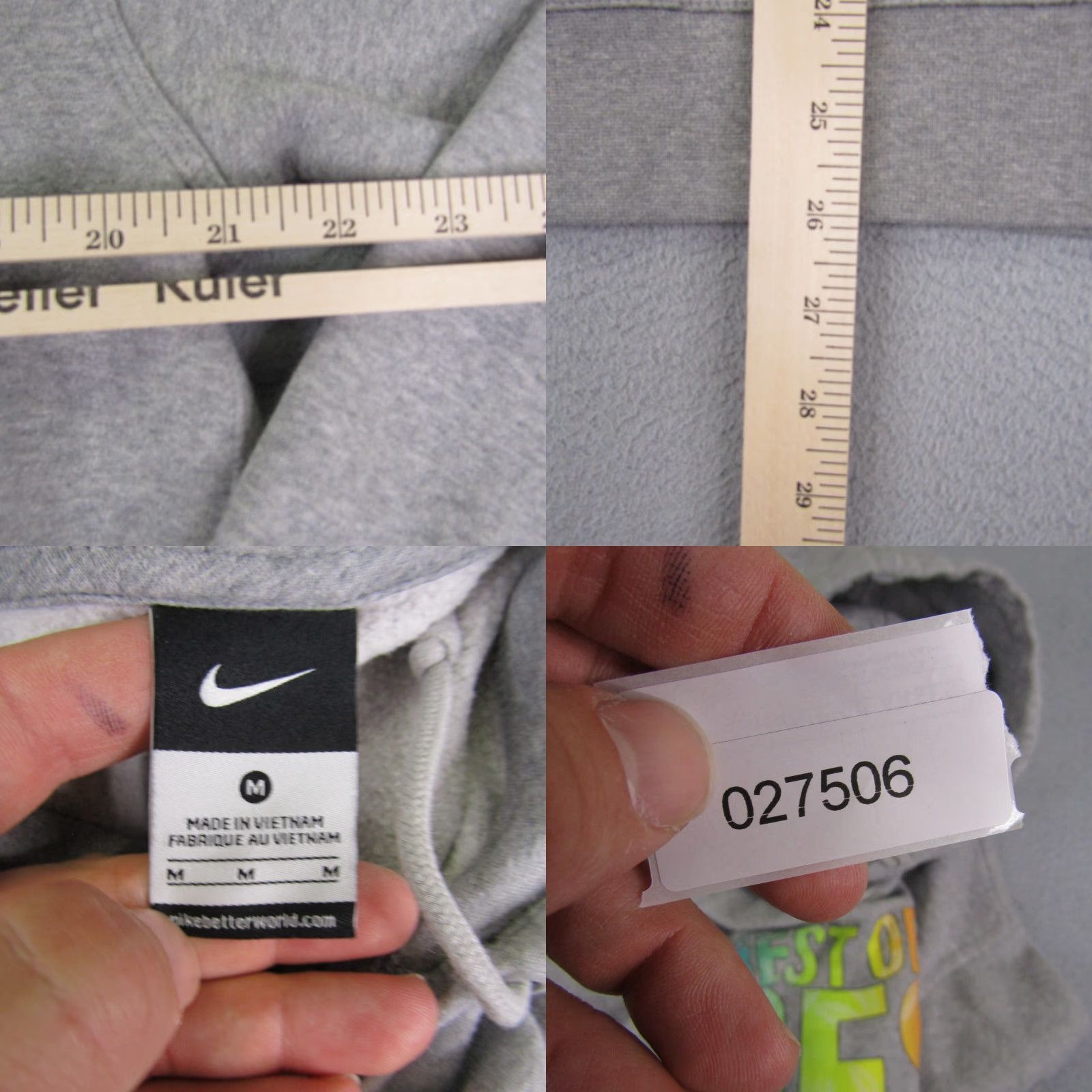 Nike Nike Hoodie Mens M Gray Pullover Surfcup 2015 Surfer Swoosh Logo Outdoor Sports Hooded Pockets Size US M / EU 48-50 / 2 - 8 Thumbnail
