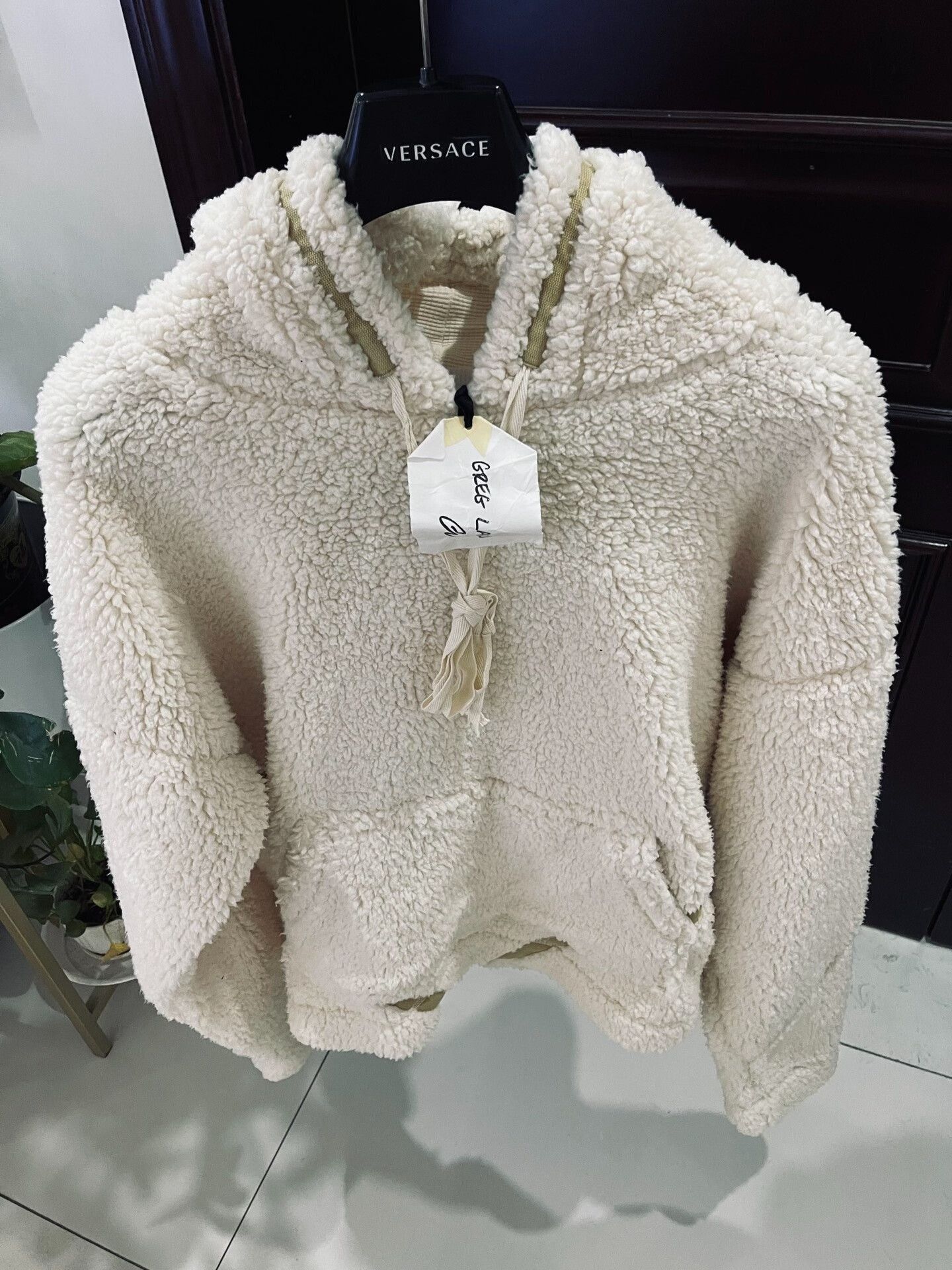 Greg Lauren GREG LAUREN Ivory Hooded Sweatshirt Size US M / EU 48-50 / 2 - 1 Thumbnail