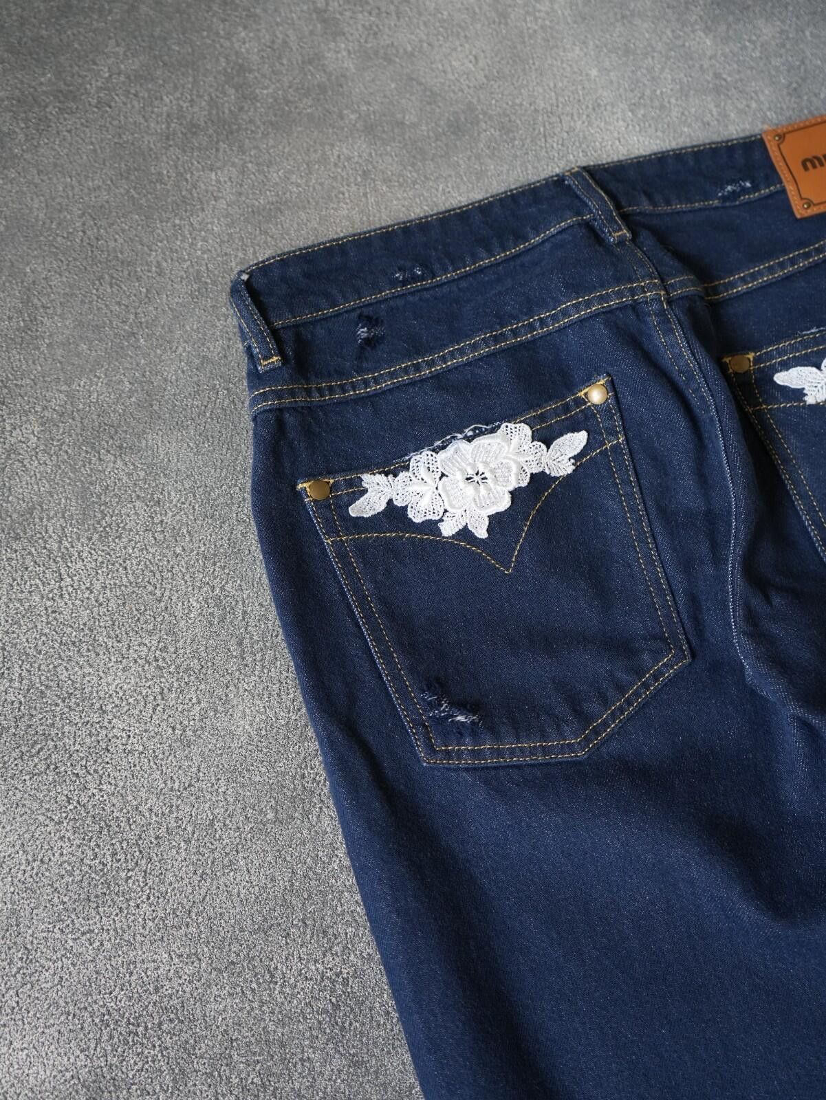 Miu Miu Miu Miu Distressed W/ Lace Part Skinny Jeans Pants Size 26" / US 2 / IT 38 - 11 Thumbnail