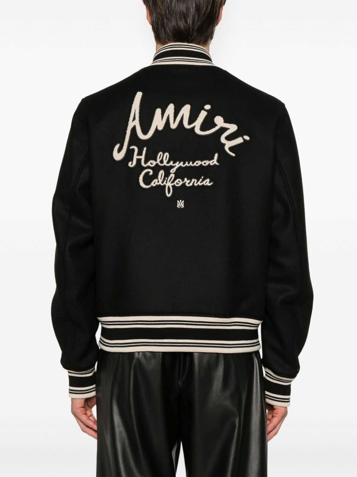 Amiri o1orln1125 Hollywood Bomber Jacket in Black/White Size US L / EU 52-54 / 3 - 2 Thumbnail