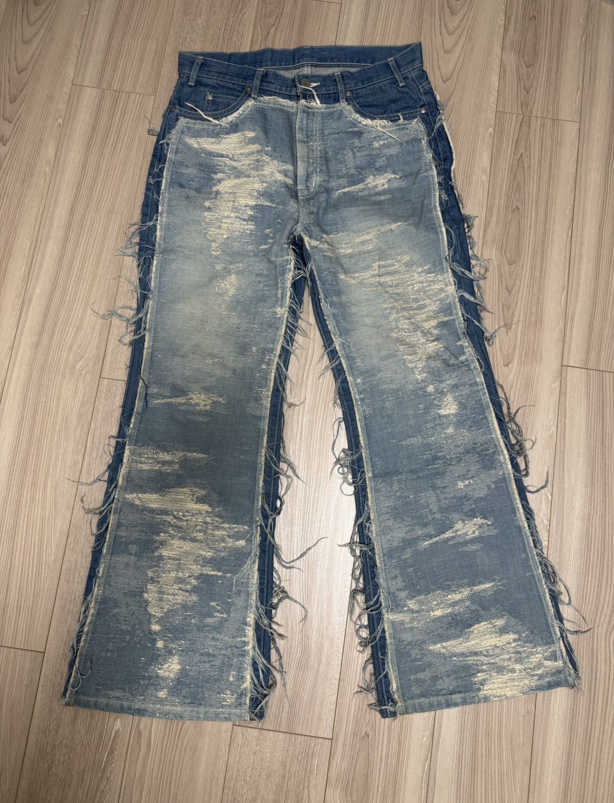 TAAKK TAAKK SS23 Reconstructed Bleached Denim Size US 31 - 1 Thumbnail