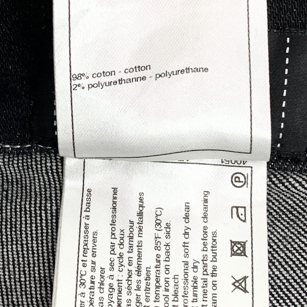 Chanel Chanel Black Camellia Lace Hem Cotton Denim Pants K26WX Size 25" / US 0 / IT 36 - 7 Thumbnail