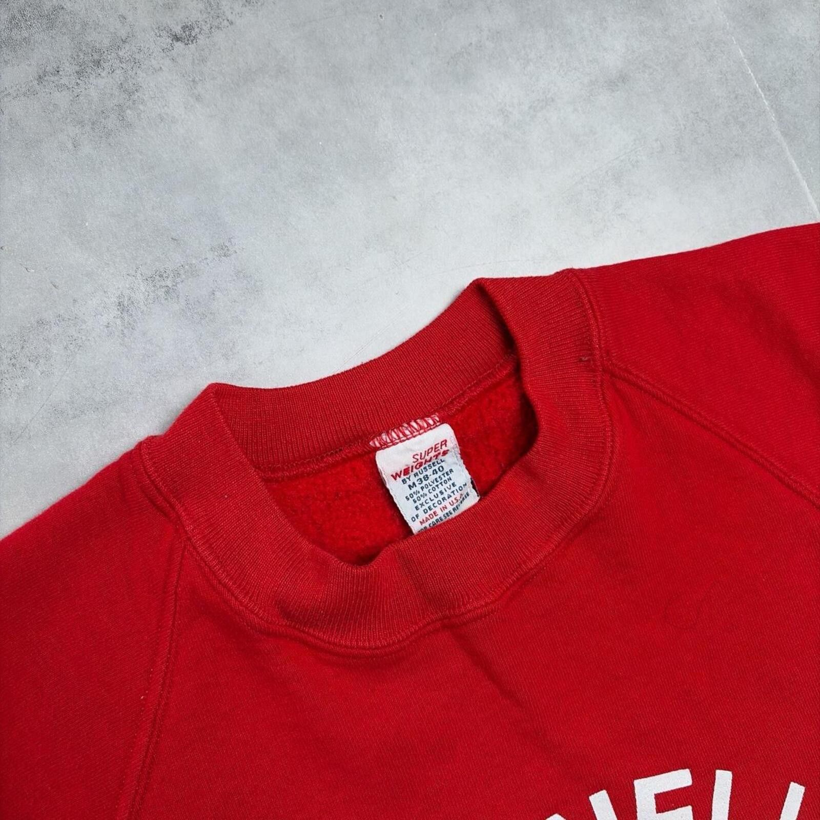 Russell Athletic Vintage 70’s Red Russell Cornell University Crewneck Sweater Size US M / EU 48-50 / 2 - 5 Thumbnail