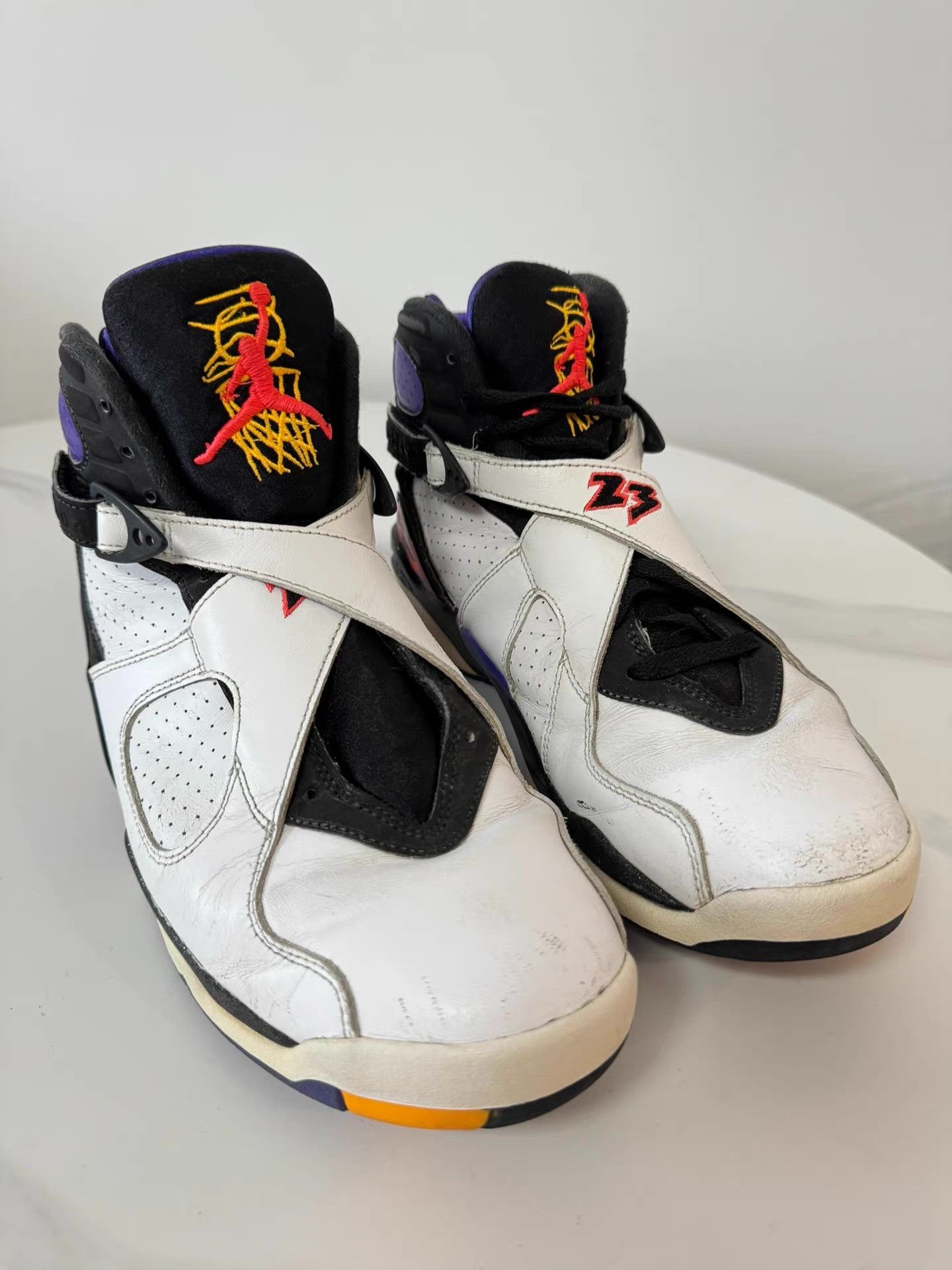 Nike Air Jordan 8 Three Peat, retro and wear-resistant Q10 Size US 9.5 / EU 42-43 - 3 Thumbnail