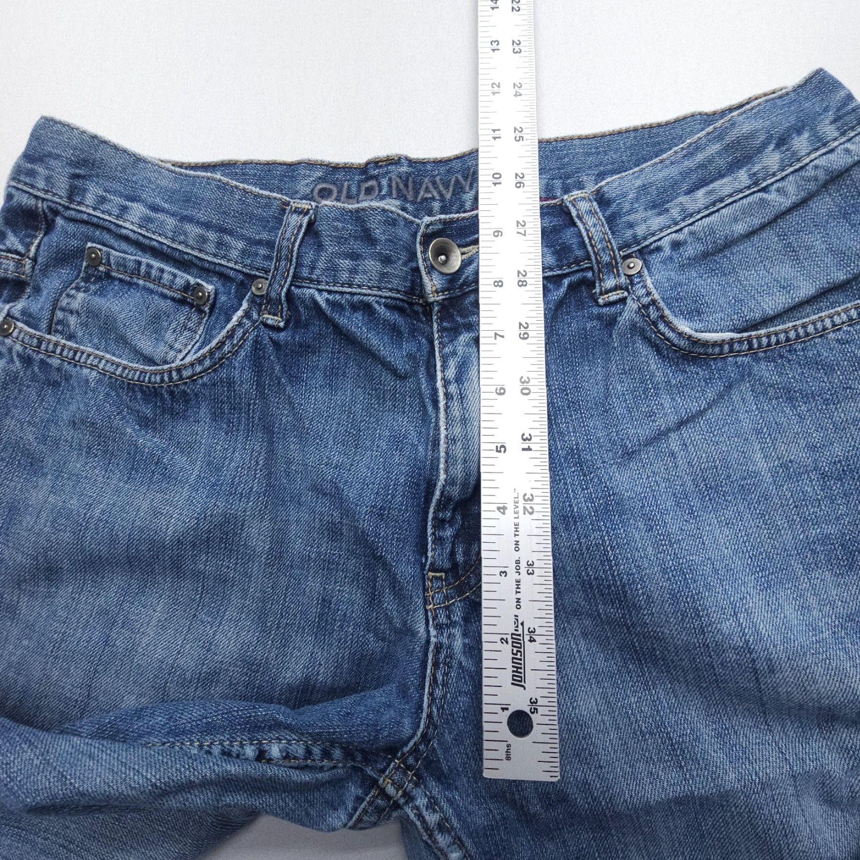 Old Navy VINTAGE Old Navy Jeans Mens 34x32 Straight 5-Pocket Denim Dark Blue Dark Fade 34 in Regular Rise Mid Mens Jeans Size US 34 / EU 50 - 7 Thumbnail