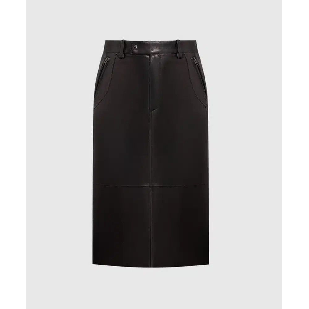 Tom Ford o1loc1c0625 GCL847 Leather Pencil Skirt in Black Size 25" / US 0 / IT 36 - 1 Thumbnail