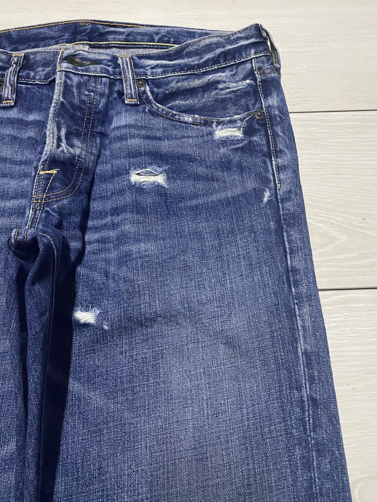Neighborhood Ambercrombie & Fitch Faded Wash Distressed Baggy Jeans Size US 34 / EU 50 - 8 Thumbnail