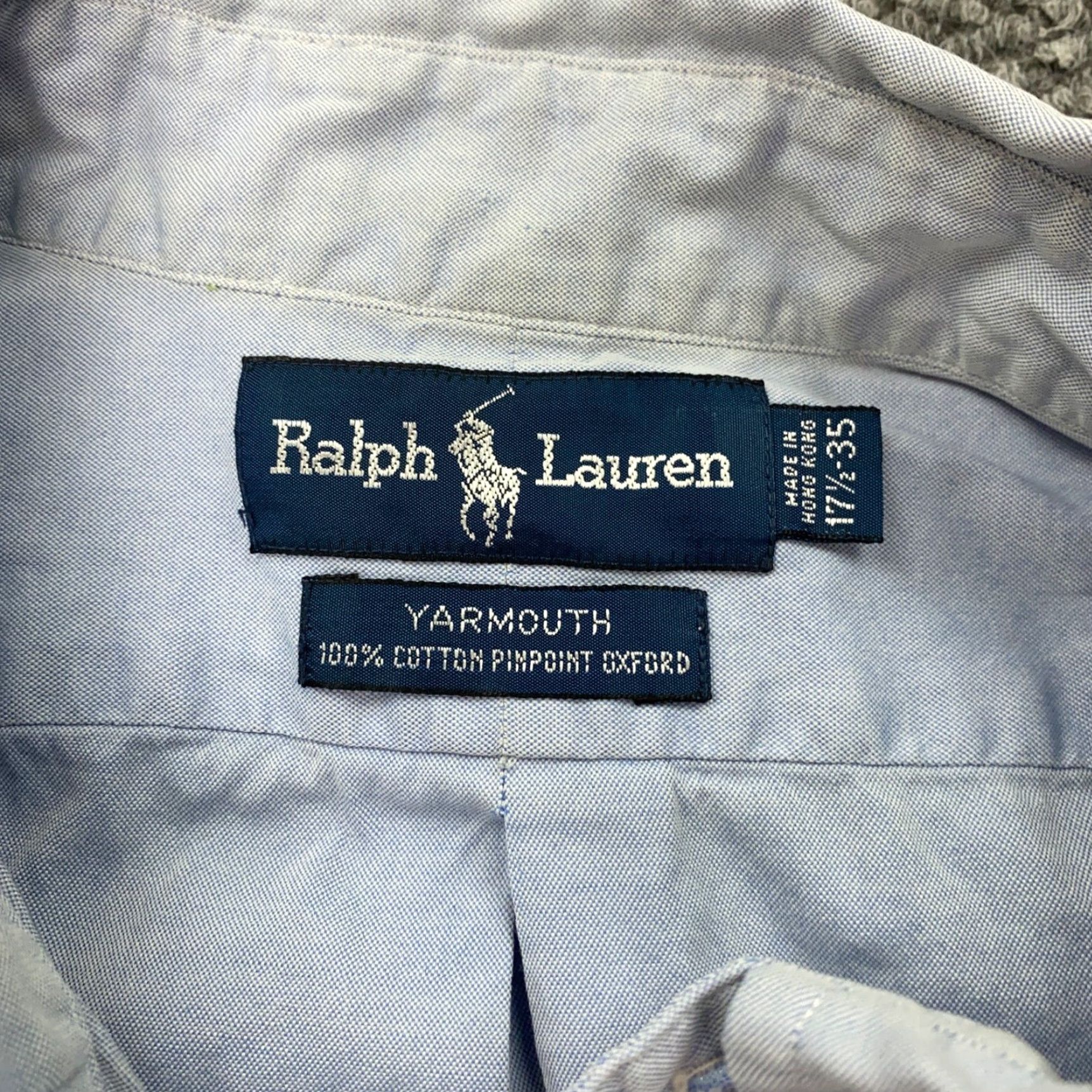 Ralph Lauren VINTAGE Ralph Lauren Yarmouth Shirt - Mens 17.5 Blue Striped Button-Down Long Sleeve 90s Size US XL / EU 56 / 4 - 4 Thumbnail