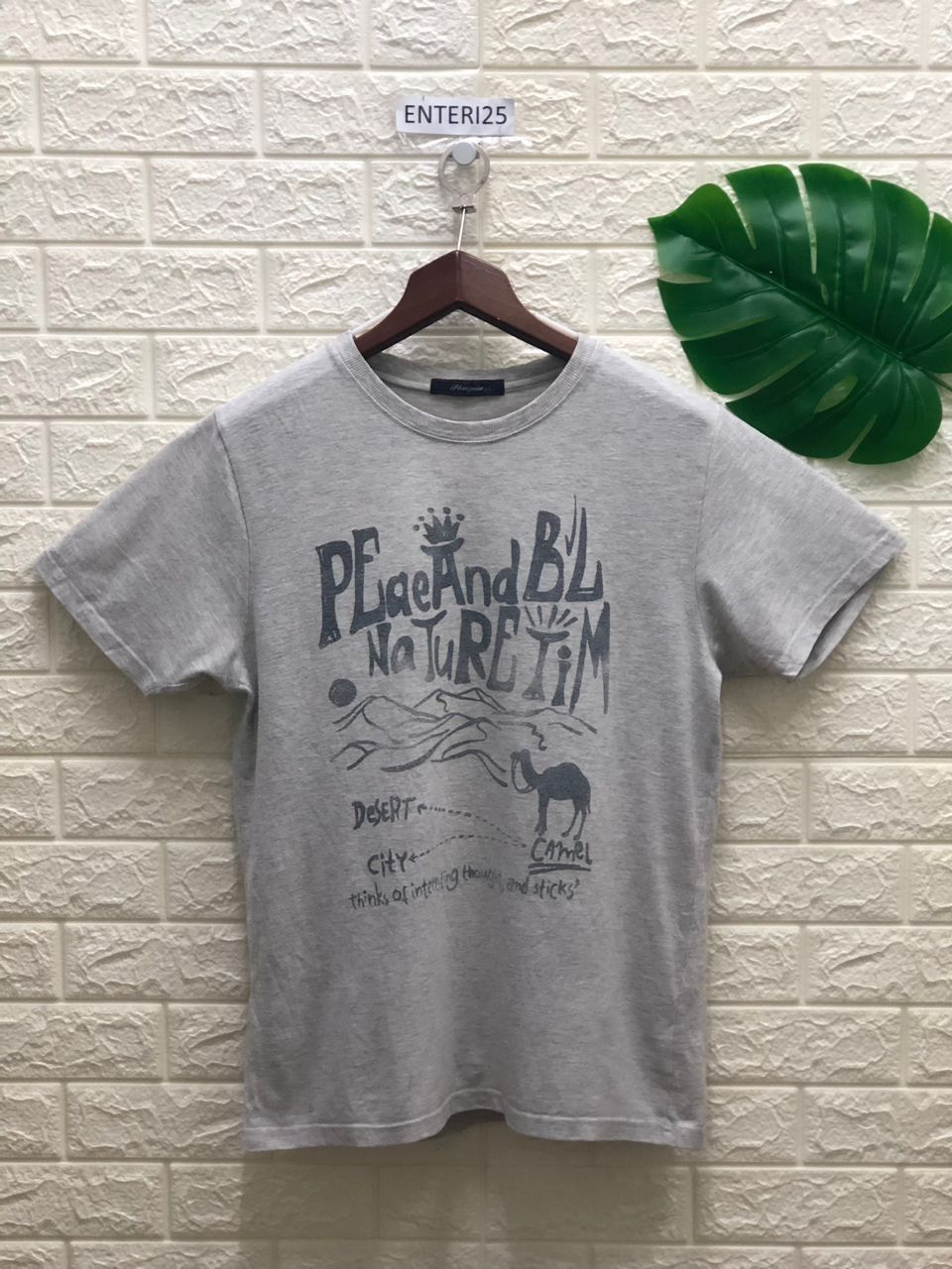 Vintage vintage peae and bl naturetim camel T shirt Size US L / EU 52-54 / 3 - 1 Thumbnail