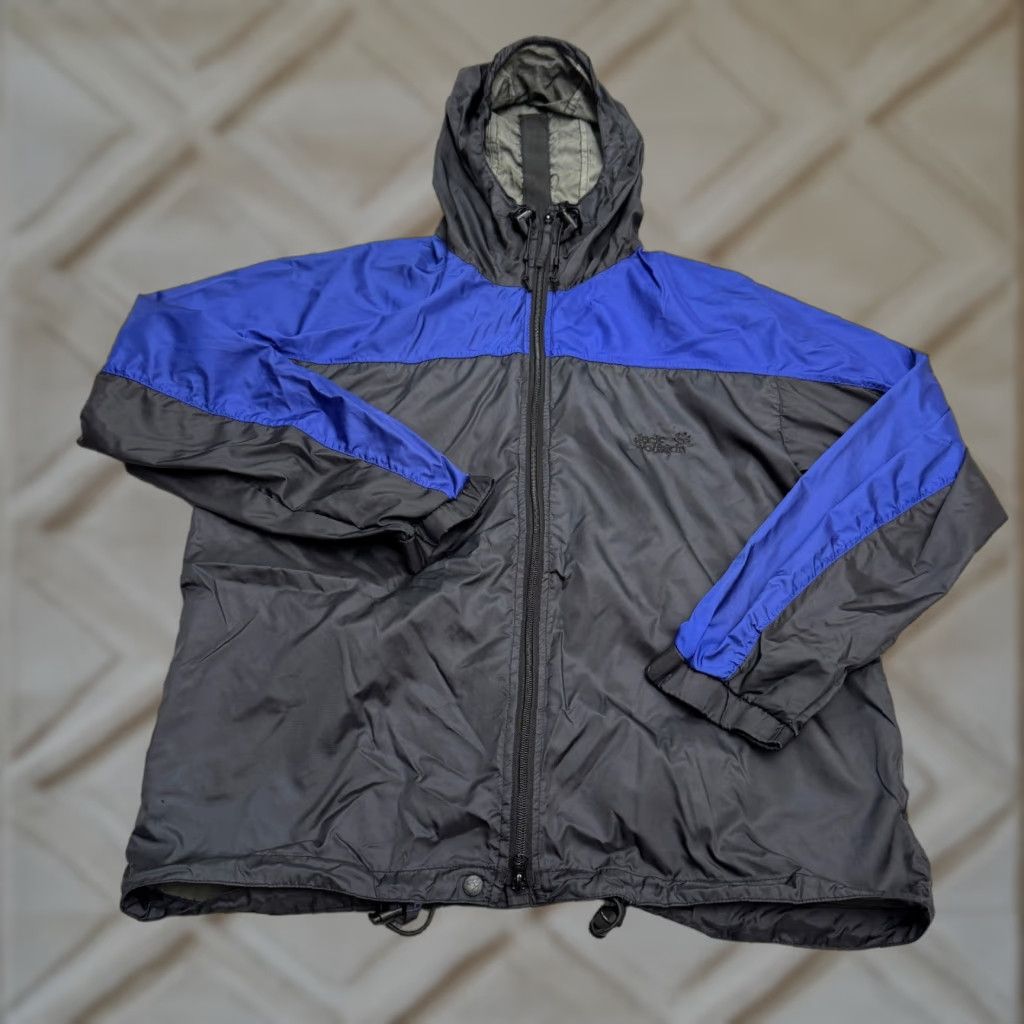Jack Wolfskin VINTAGE Jack Wolfskin Windbreaker Jacket Men Medium Blue Casual Outdoor Hiking Waterproof Softshell Size US M / EU 48-50 / 2 - 1 Thumbnail
