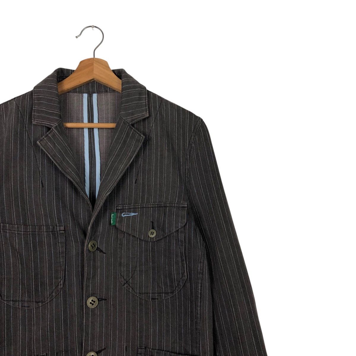 Japanese Brand × Vintage 📌Vintage Hickory Chore Jacket Paul Smith Jeand Issey Miyake Size US M / EU 48-50 / 2 - 7 Thumbnail
