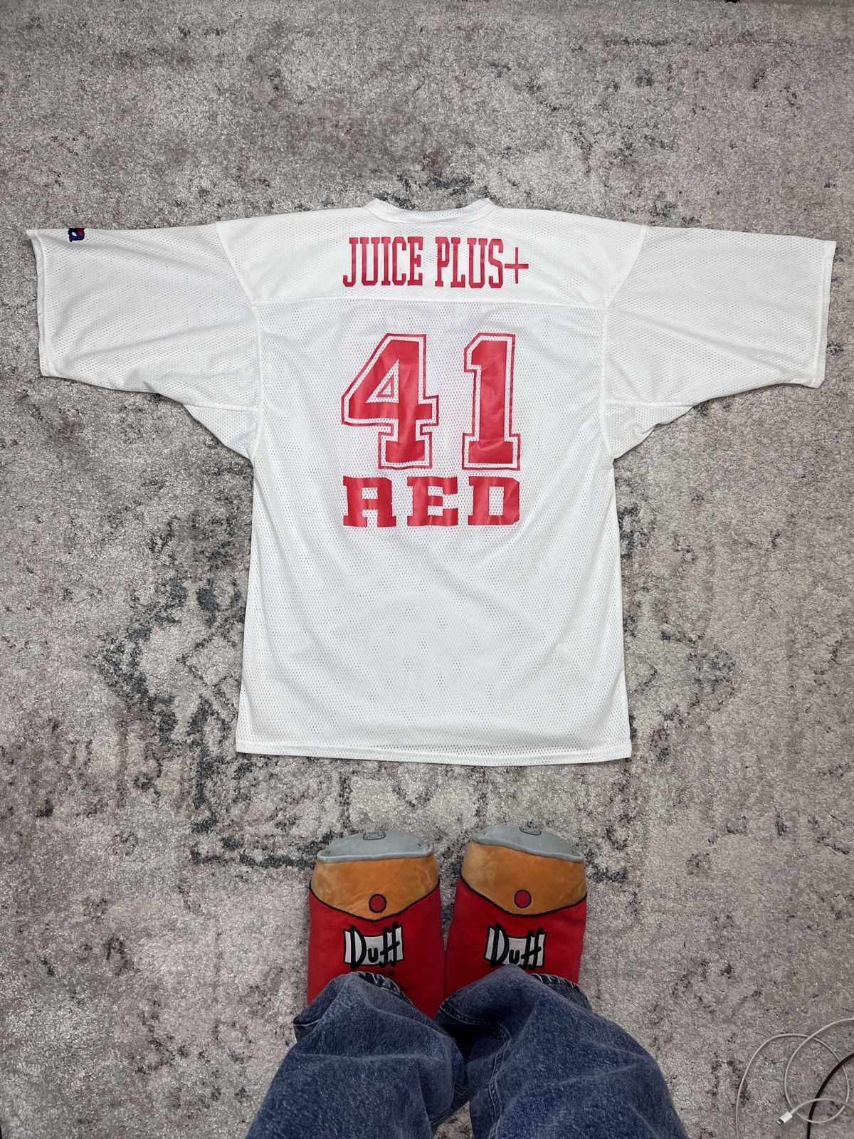 Vintage 1980s EMPIRE RED 41 JUICY PLUS VINTAGE JERSEY T SHIRT - 827 Size US XL / EU 56 / 4 - 2 Thumbnail