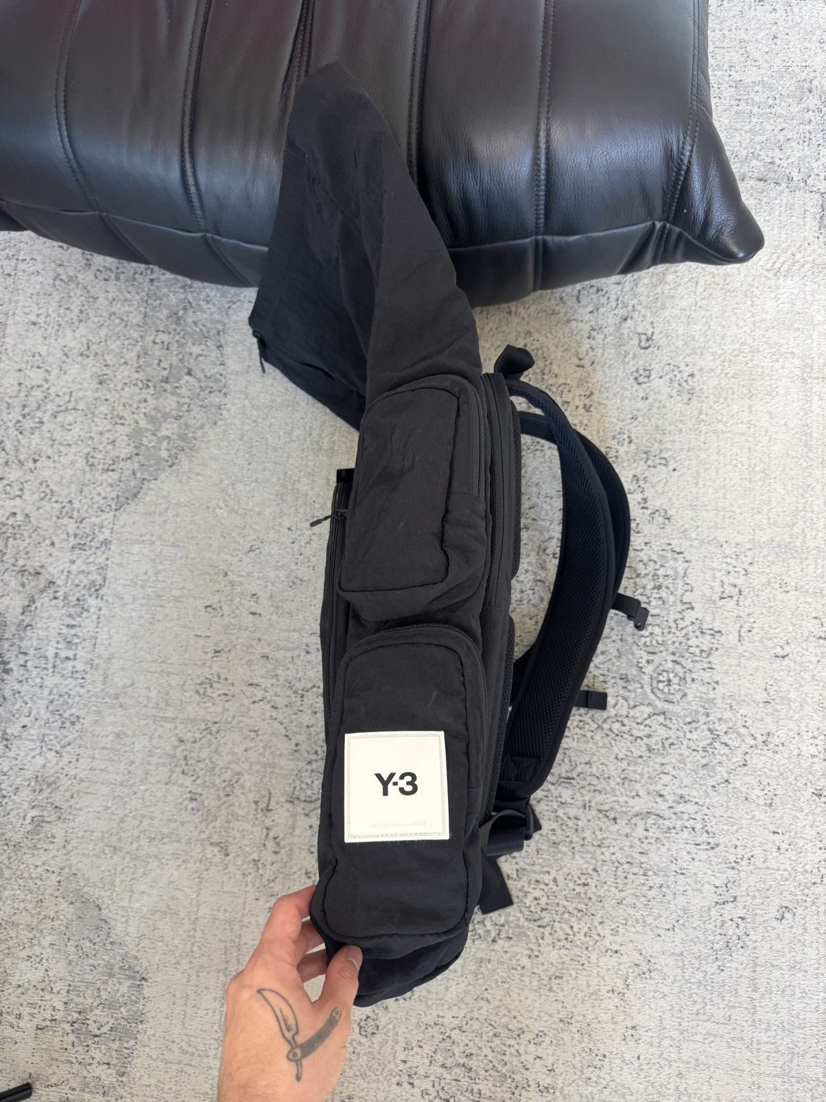 Yohji Yamamoto Adidas Y3 Y-3 Yohji Yamamoto Utility Technical Backpack Size ONE SIZE - 8 Thumbnail