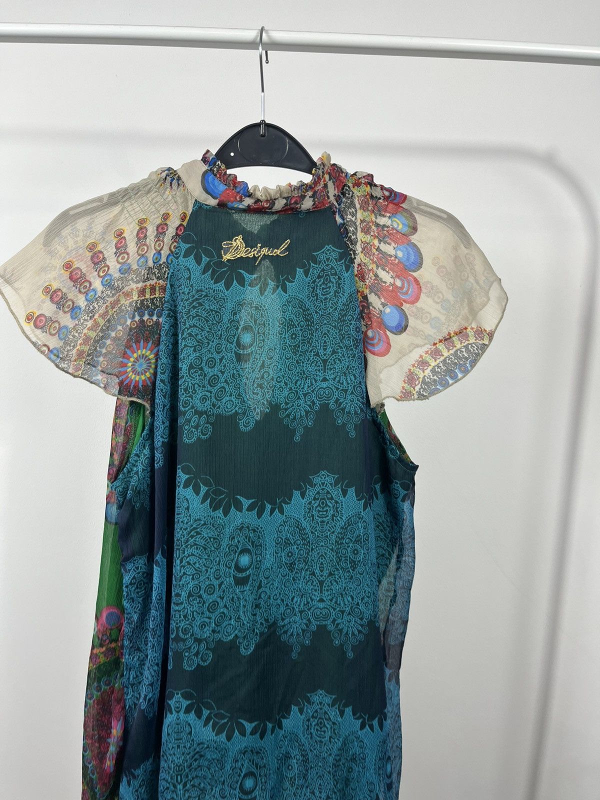 Desigual Desigual multicolor boho mini dress green abstract print L Size L / US 10 / IT 46 - 15 Thumbnail