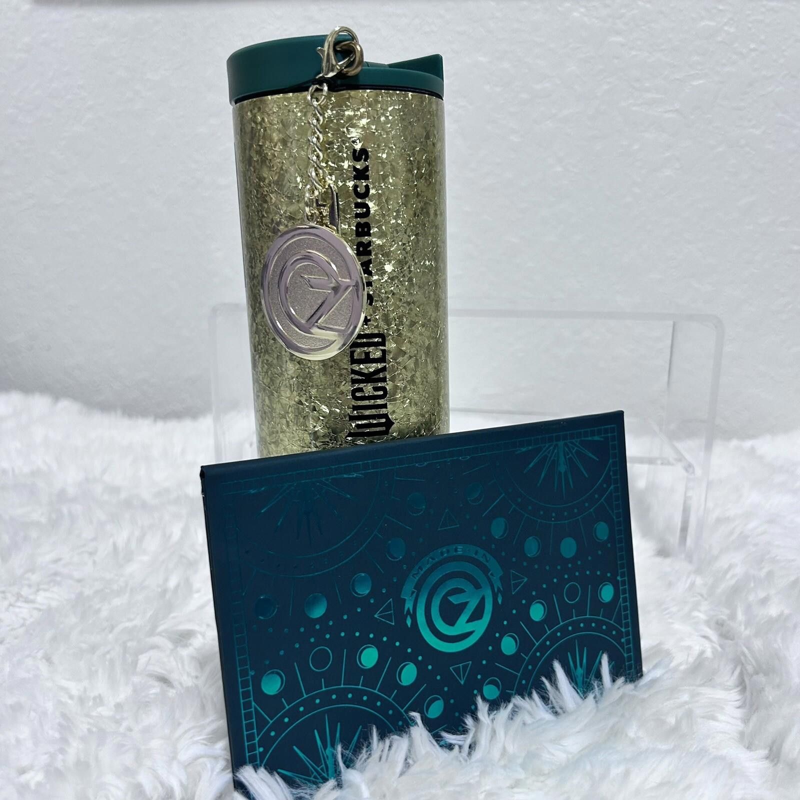 Designer Starbucks WICKED Tumbler Glitter & Gold Metal Gift Card Set Size ONE SIZE - 4 Thumbnail