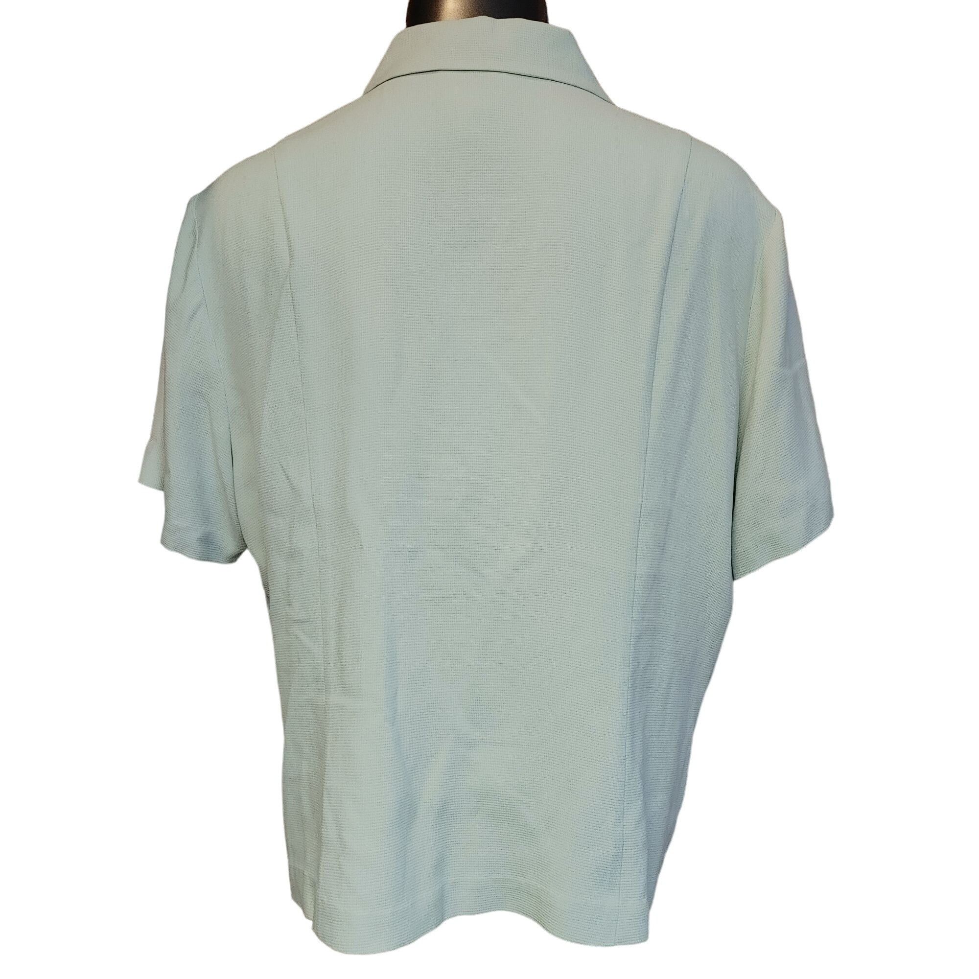 Talbots Talbots Women's 0ff-White Pure Silk Short Sleeve Button up D Size XXL / US 16-18 / IT 52-54 - 2 Thumbnail