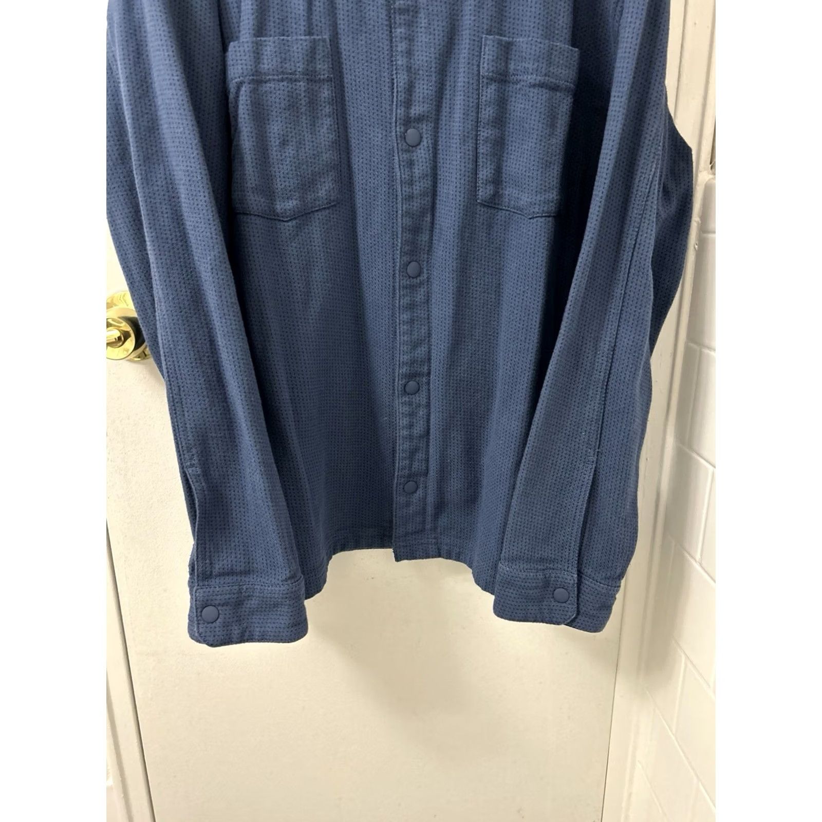 Ben Sherman Ben Sherman Shirt Mens XL Blue Heavyweight Geometric Button Down Long Sleeve Size US XL / EU 56 / 4 - 3 Thumbnail