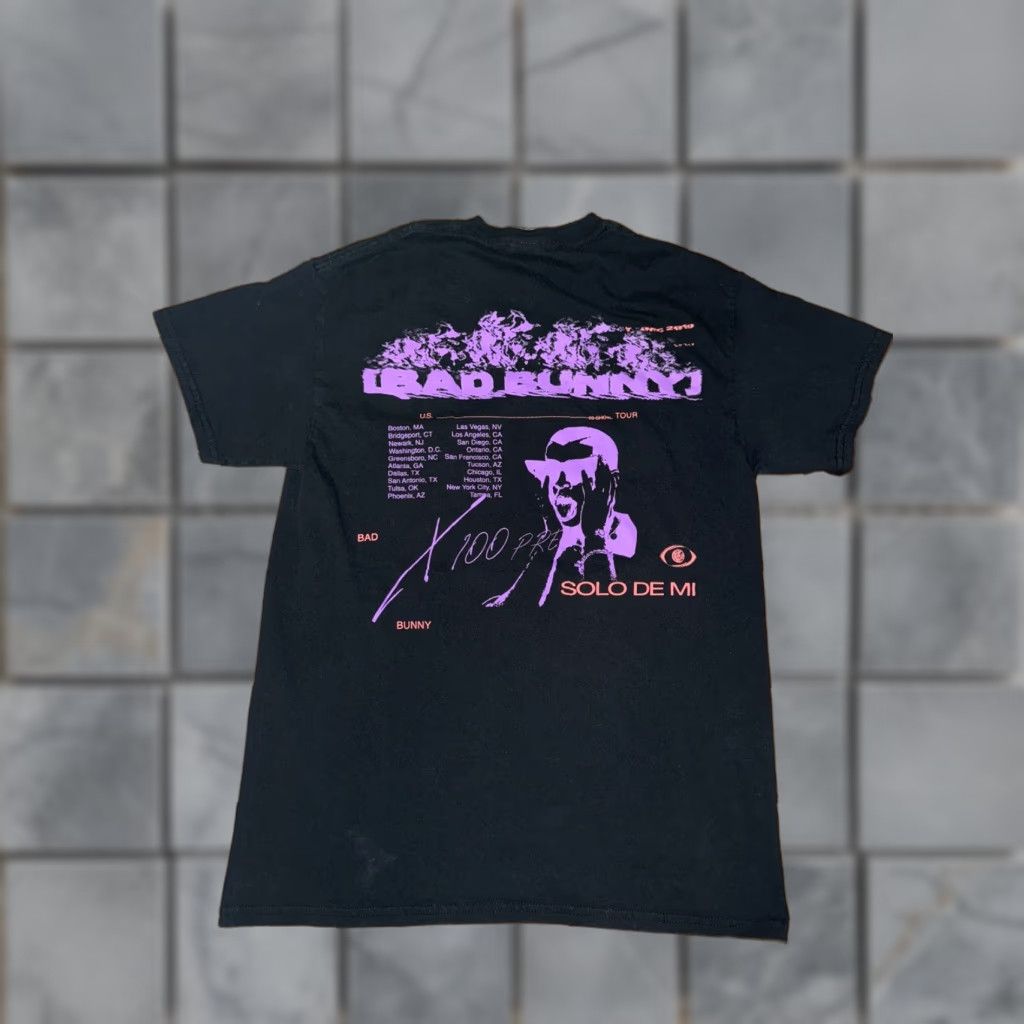 Vintage Bad Bunny X100PRE Tour T-Shirt Black M Men Shirt 90s? Size US M / EU 48-50 / 2 - 1 Thumbnail