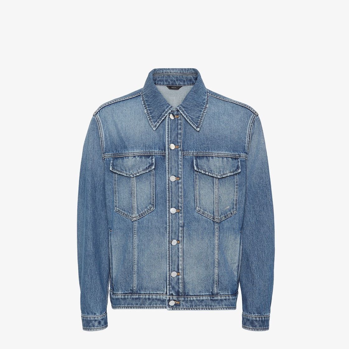 Fendi o1s1wg110126 Jeans Jacket in Blue Size US S / EU 44-46 / 1 - 1 Thumbnail