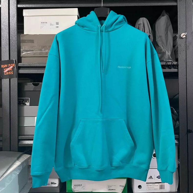 Balenciaga Logo embroidered pullover hooded sweater